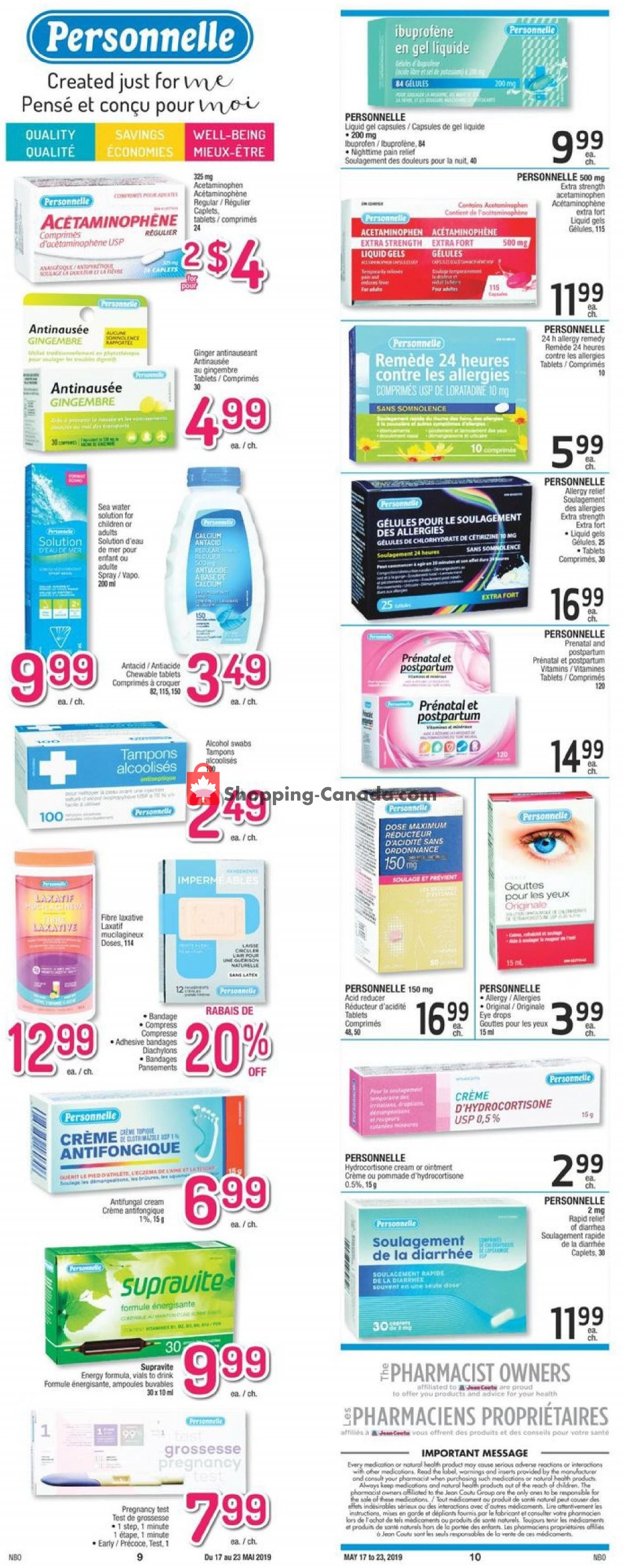 Jean Coutu Pharmacy flyer from Friday May 17, 2019 to Thursday May 23, 2019 - page 8