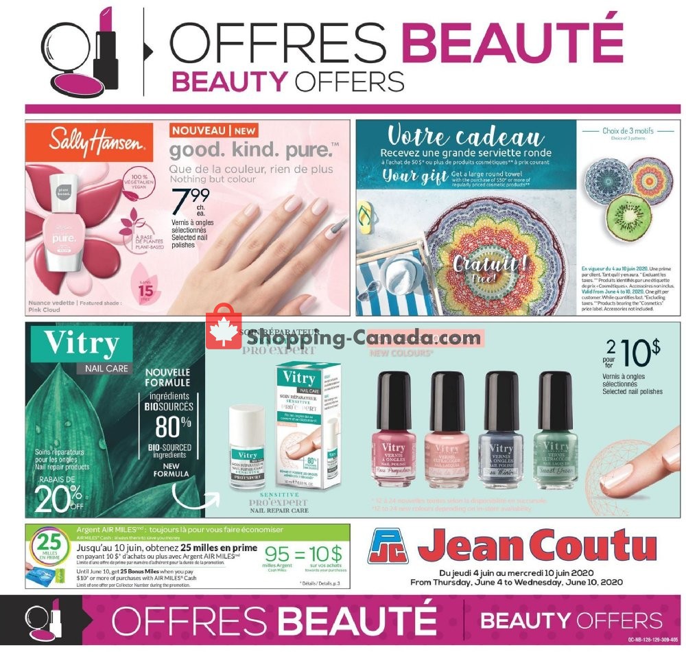 Jean Coutu Pharmacy flyer from Thursday June 4, 2020 to Wednesday June 10, 2020 - page 1