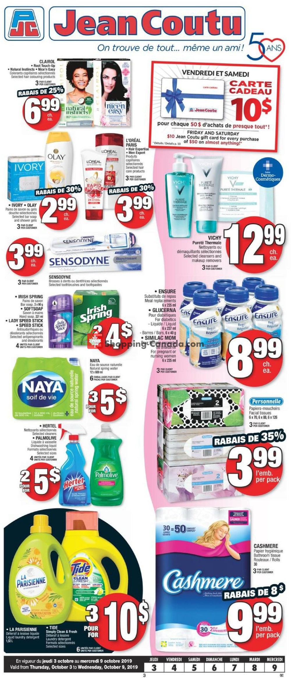 Jean Coutu Pharmacy flyer from Thursday October 3, 2019 to Wednesday October 9, 2019 - page 2