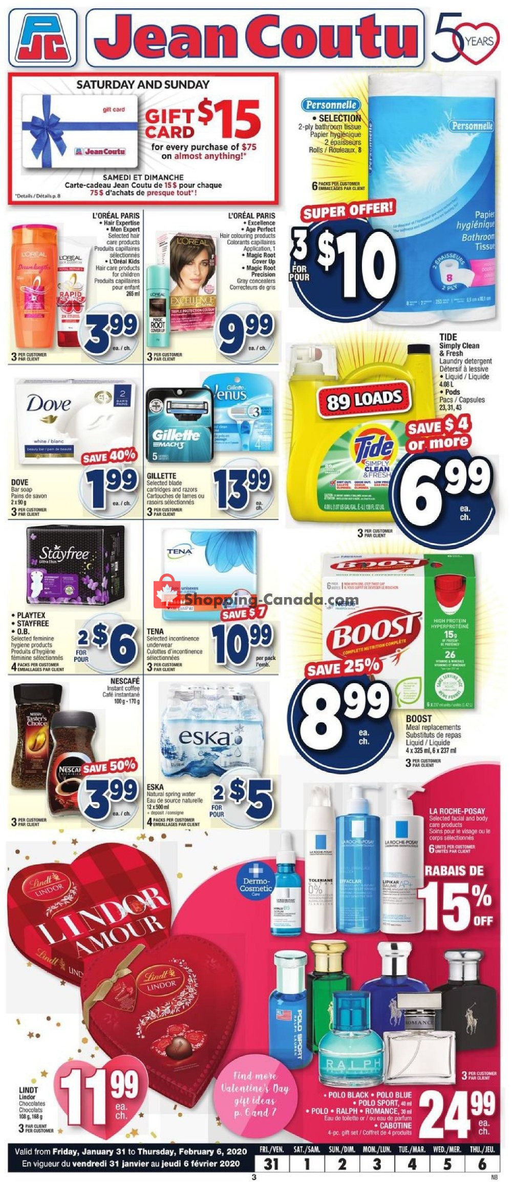 Jean Coutu Pharmacy flyer from Friday January 31, 2020 to Thursday February 6, 2020 - page 2