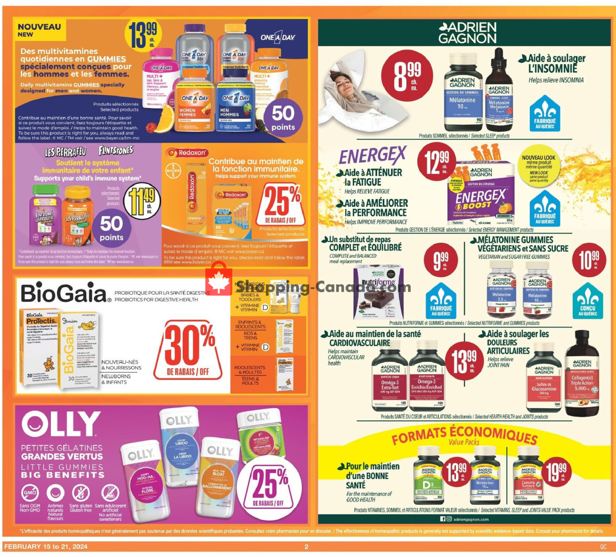 Jean Coutu Pharmacy flyer from Thursday February 15, 2024 to Wednesday February 21, 2024 - page 2
