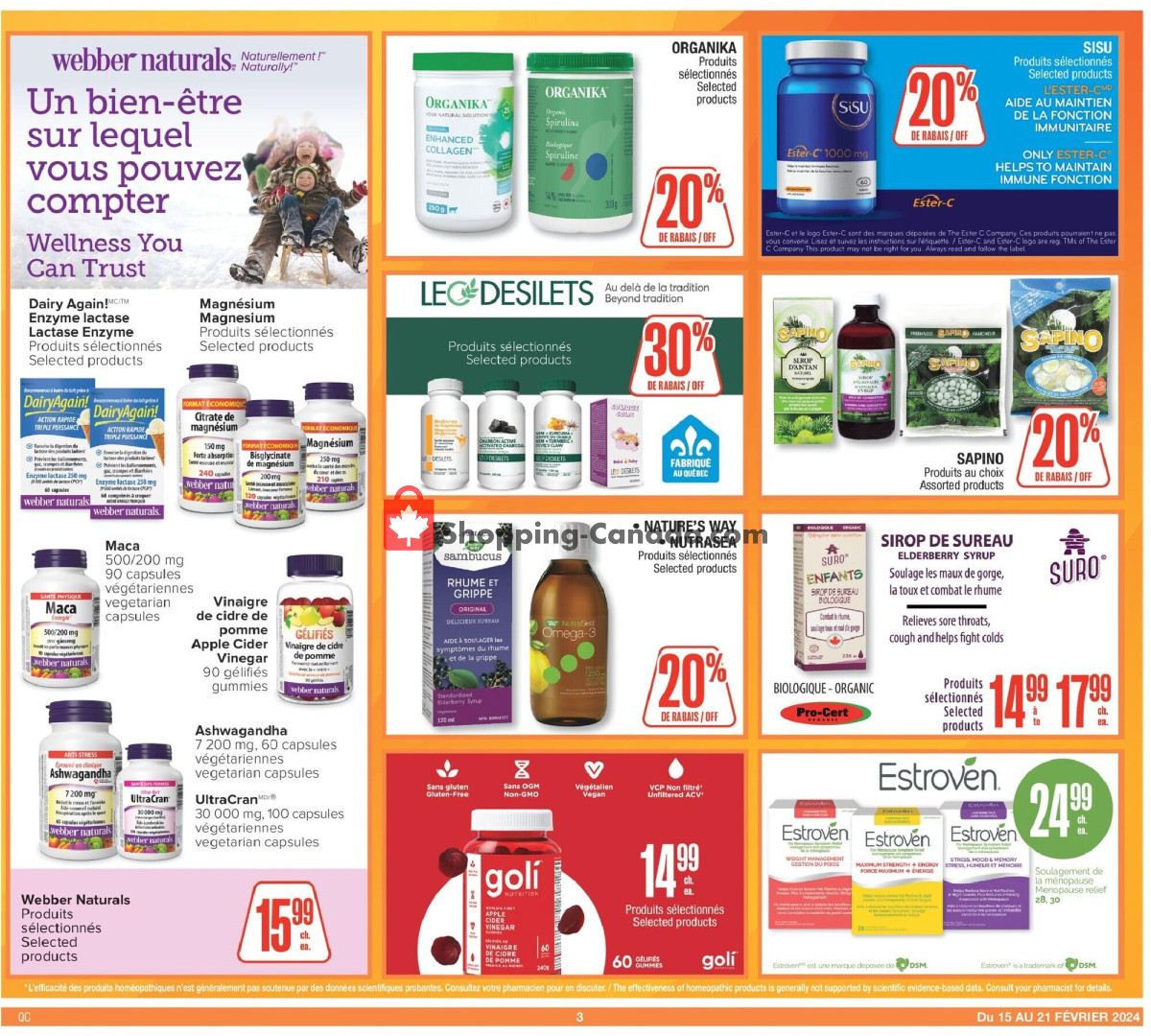 Jean Coutu Pharmacy flyer from Thursday February 15, 2024 to Wednesday February 21, 2024 - page 3