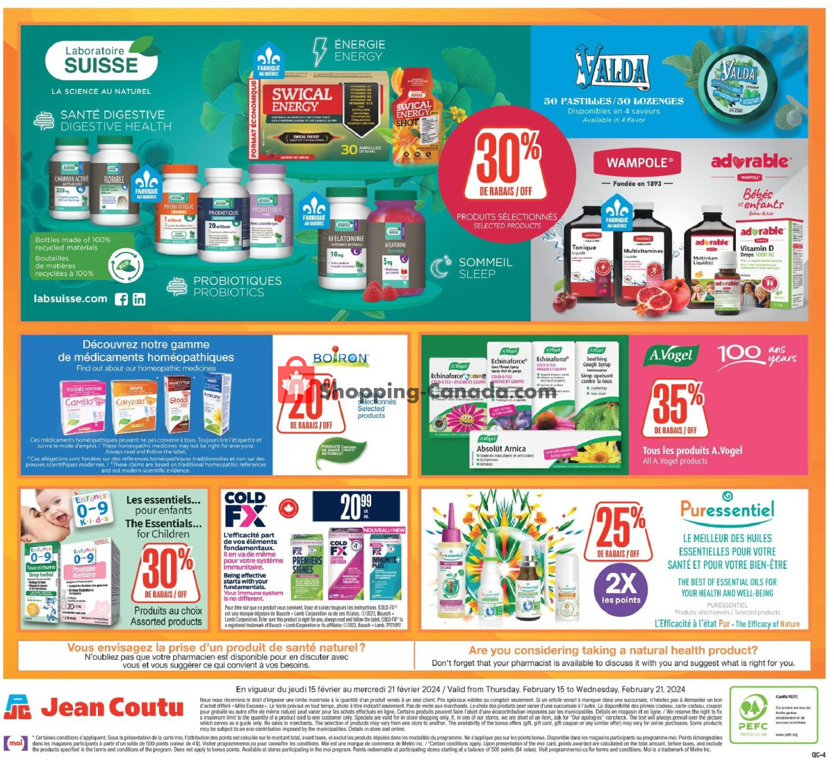 Jean Coutu Pharmacy flyer from Thursday February 15, 2024 to Wednesday February 21, 2024 - page 4