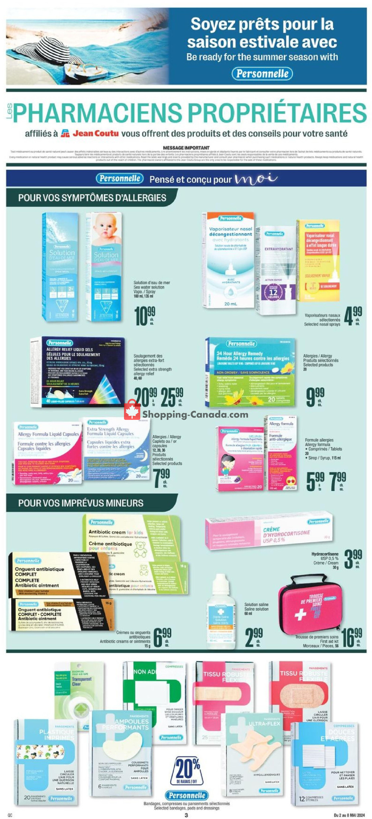 Jean Coutu Pharmacy flyer from Thursday May 2, 2024 to Wednesday May 8, 2024 - page 10