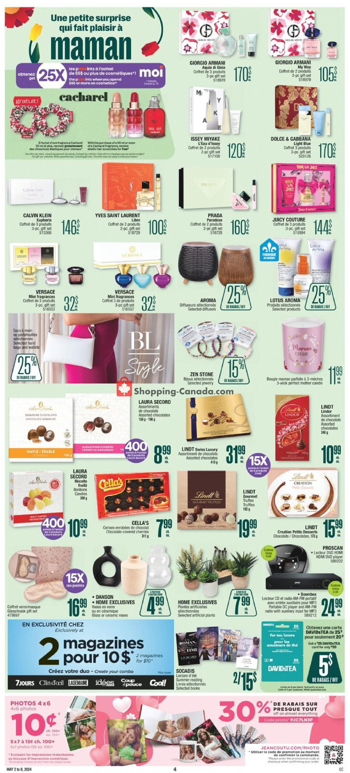 Jean Coutu Pharmacy flyer from Thursday May 2, 2024 to Wednesday May 8, 2024 - page 4
