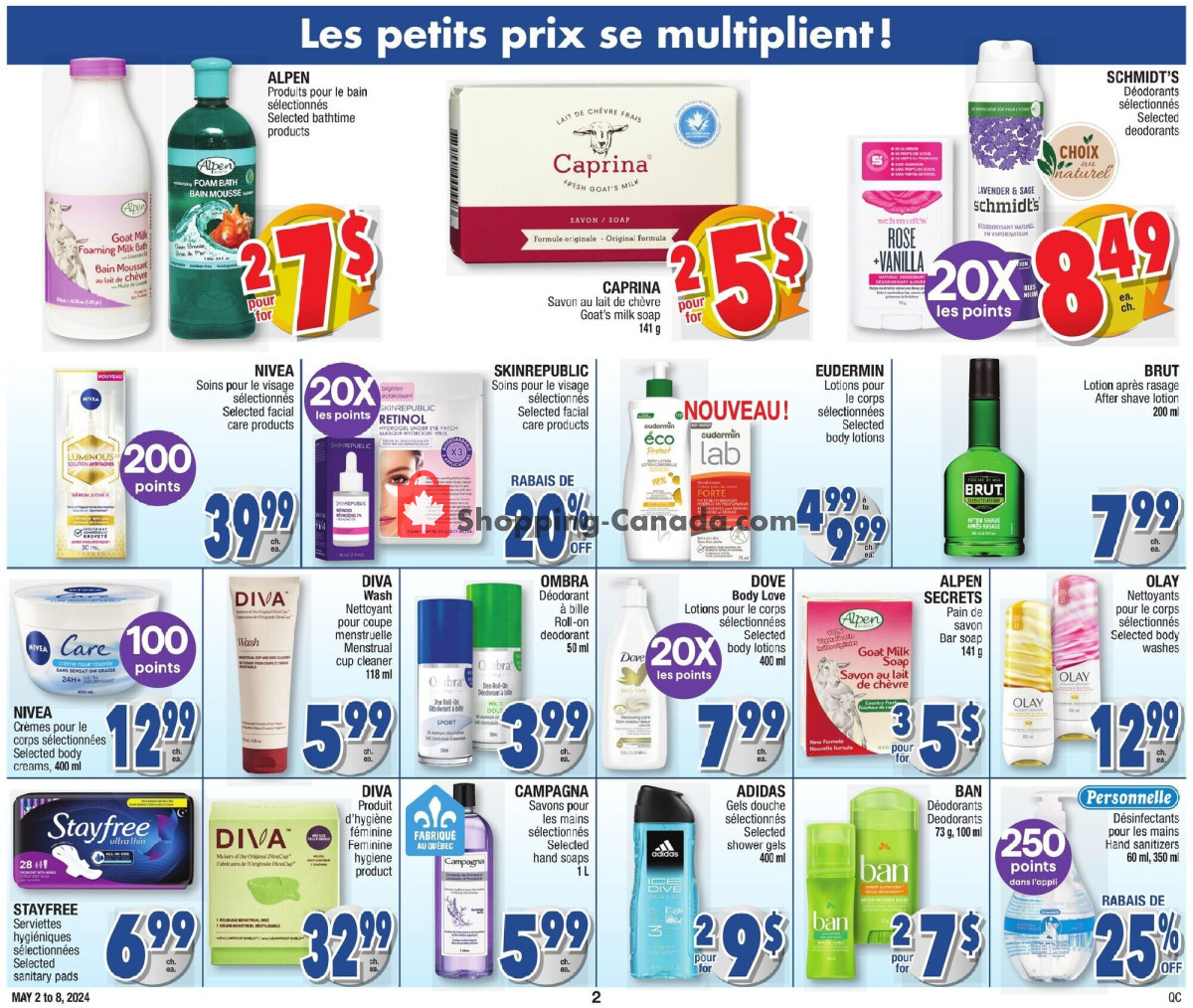 Jean Coutu Pharmacy flyer from Thursday May 2, 2024 to Wednesday May 8, 2024 - page 2