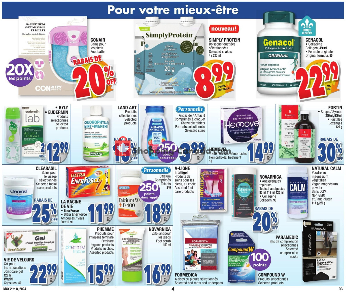 Jean Coutu Pharmacy flyer from Thursday May 2, 2024 to Wednesday May 8, 2024 - page 4