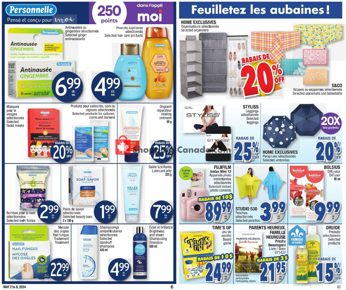 Jean Coutu Pharmacy flyer from Thursday May 2, 2024 to Wednesday May 8, 2024 - page 6