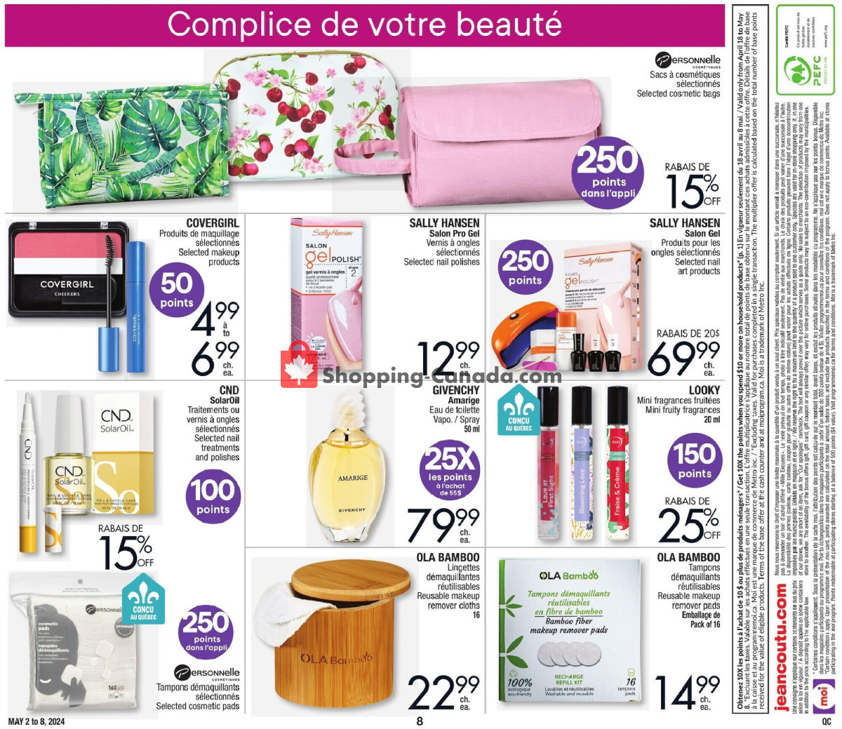 Jean Coutu Pharmacy flyer from Thursday May 2, 2024 to Wednesday May 8, 2024 - page 8