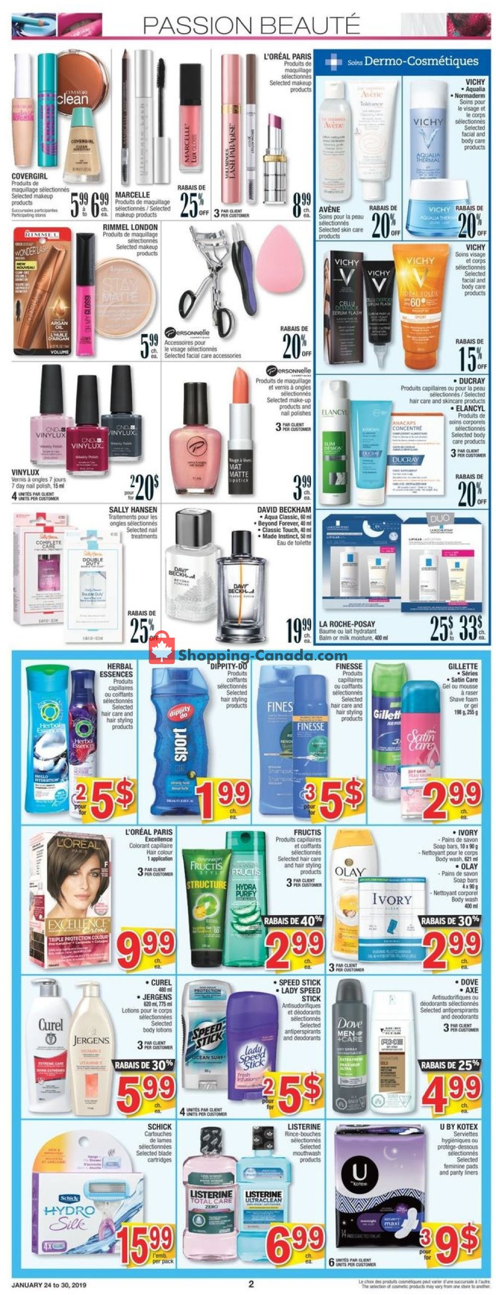 Jean Coutu Pharmacy flyer from Thursday January 24, 2019 to Wednesday January 30, 2019 - page 2