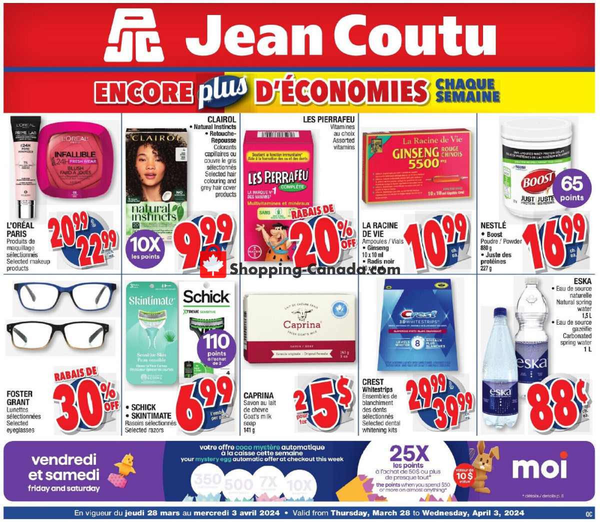 Jean Coutu Pharmacy flyer from Thursday March 28, 2024 to Wednesday April 3, 2024 - page 10