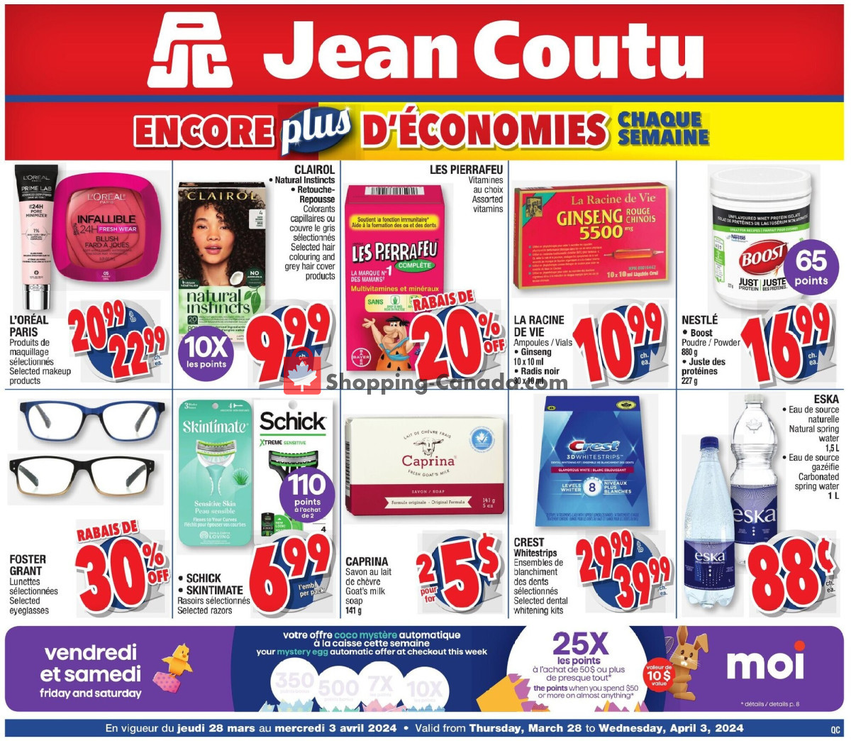 Jean Coutu Pharmacy flyer from Thursday March 28, 2024 to Wednesday April 3, 2024 - page 4