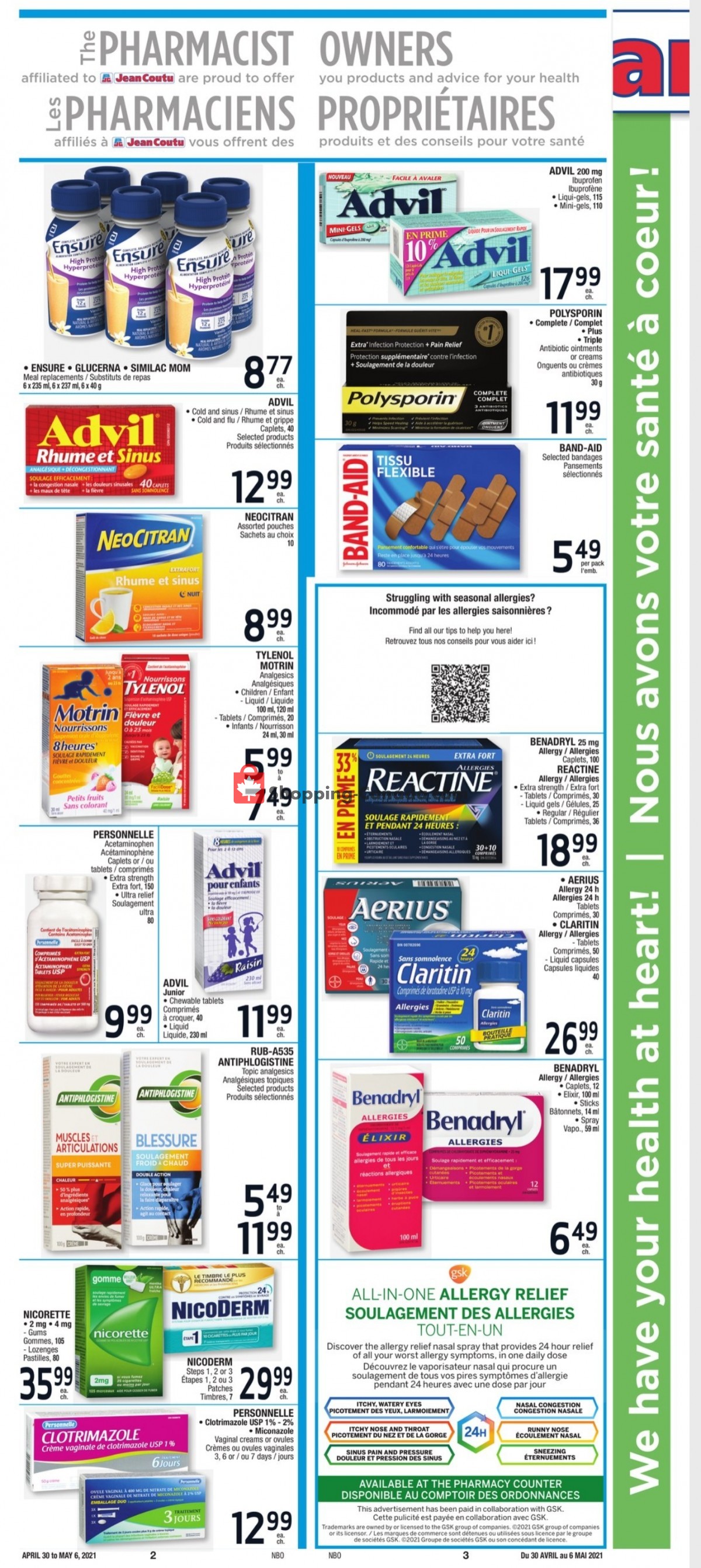 Jean Coutu Pharmacy flyer from Friday April 30, 2021 to Thursday May 6, 2021 - page 2