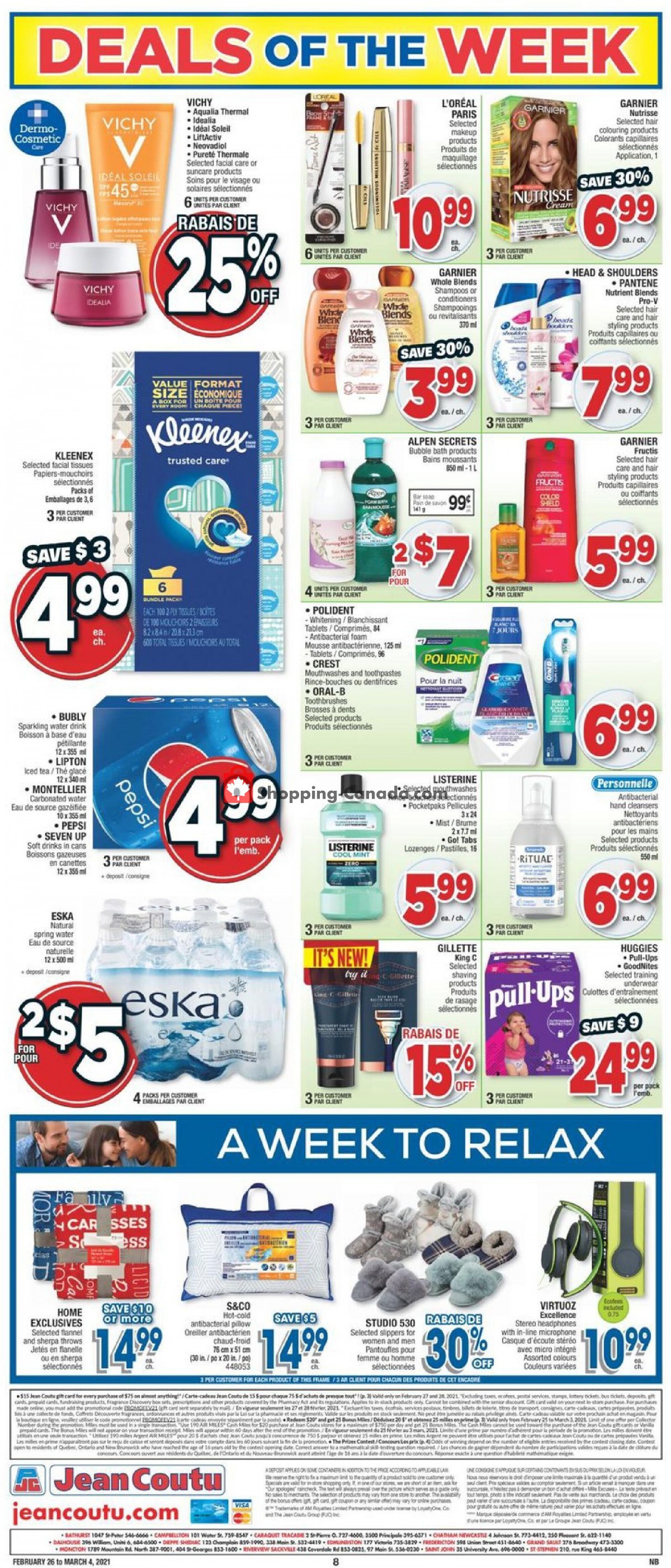 Jean Coutu Pharmacy flyer from Friday February 26, 2021 to Thursday March 4, 2021 - page 8