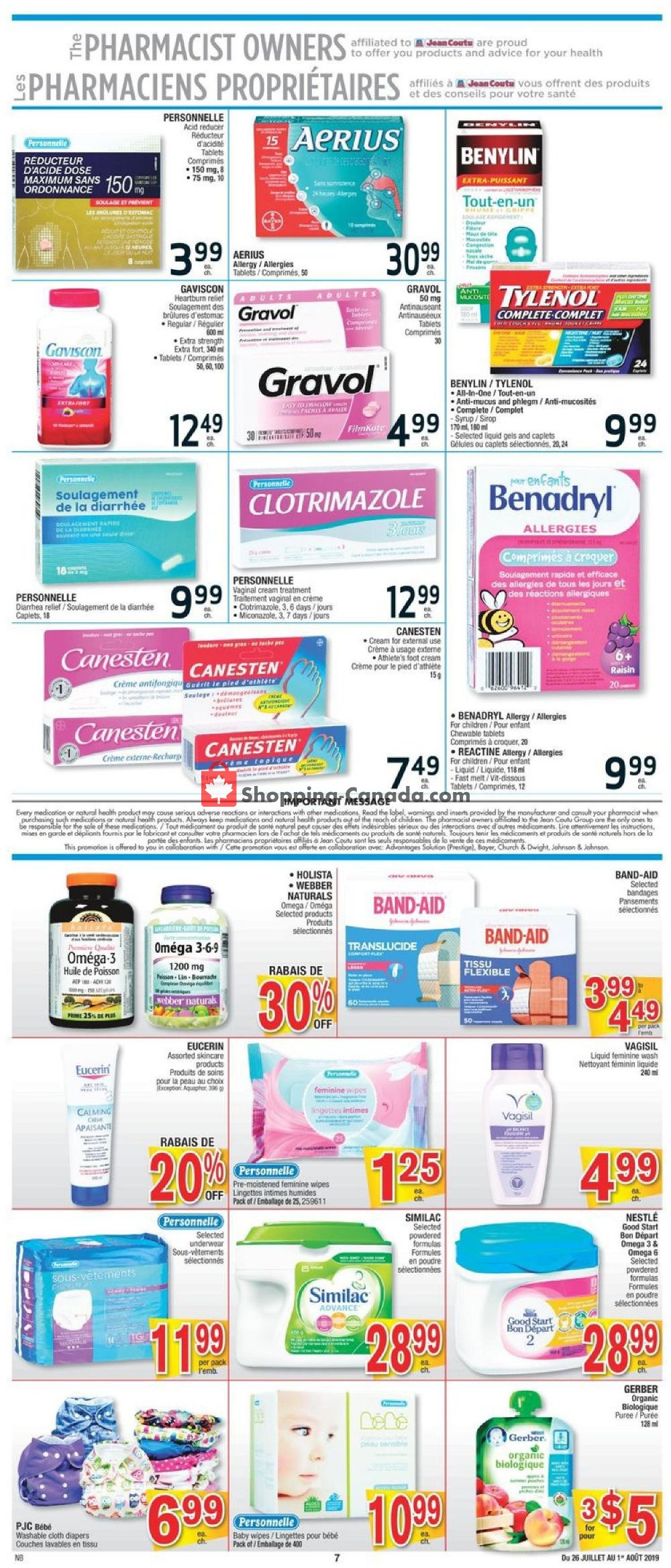 Jean Coutu Pharmacy flyer from Friday July 26, 2019 to Thursday August 1, 2019 - page 6