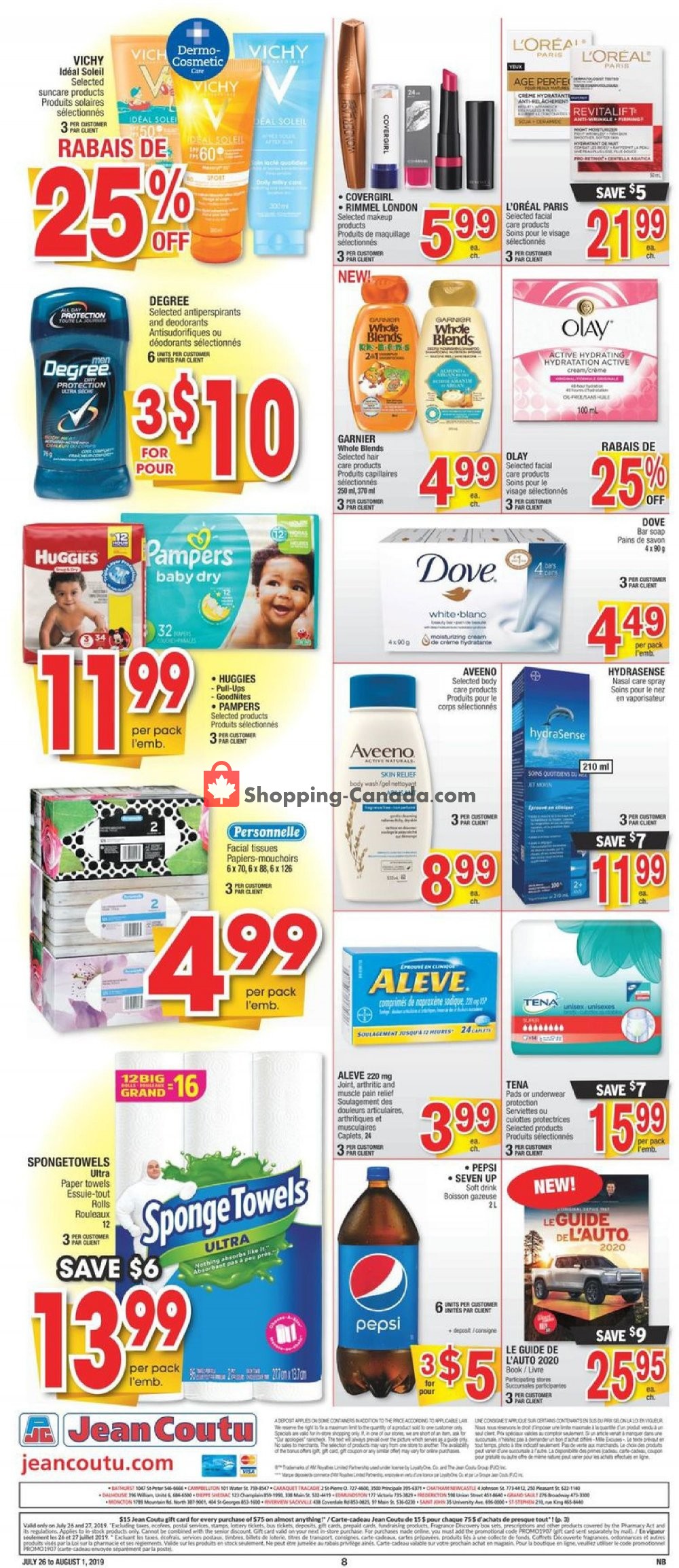 Jean Coutu Pharmacy flyer from Friday July 26, 2019 to Thursday August 1, 2019 - page 7