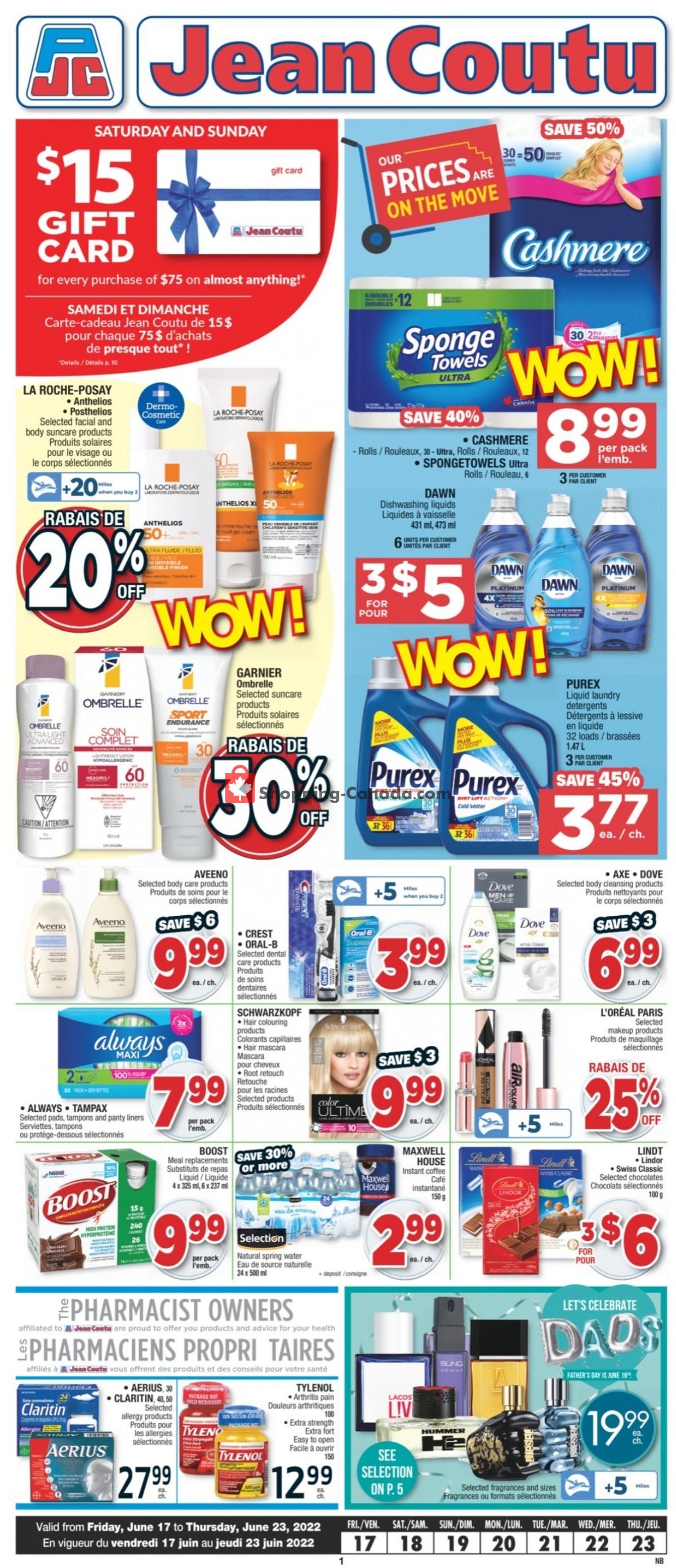 Jean Coutu Pharmacy Canada, flyer (Special Offer Atlantic) June 17
