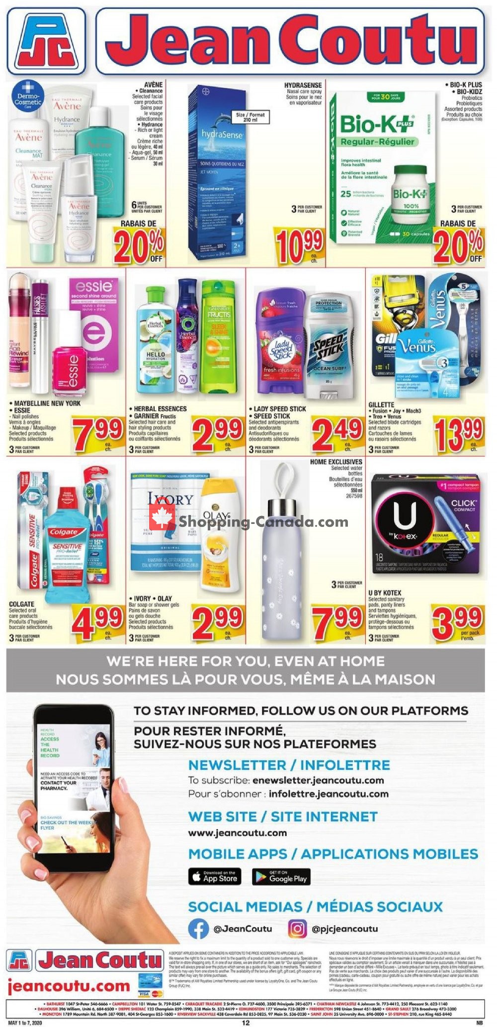 Jean Coutu Pharmacy flyer from Friday May 1, 2020 to Thursday May 7, 2020 - page 12