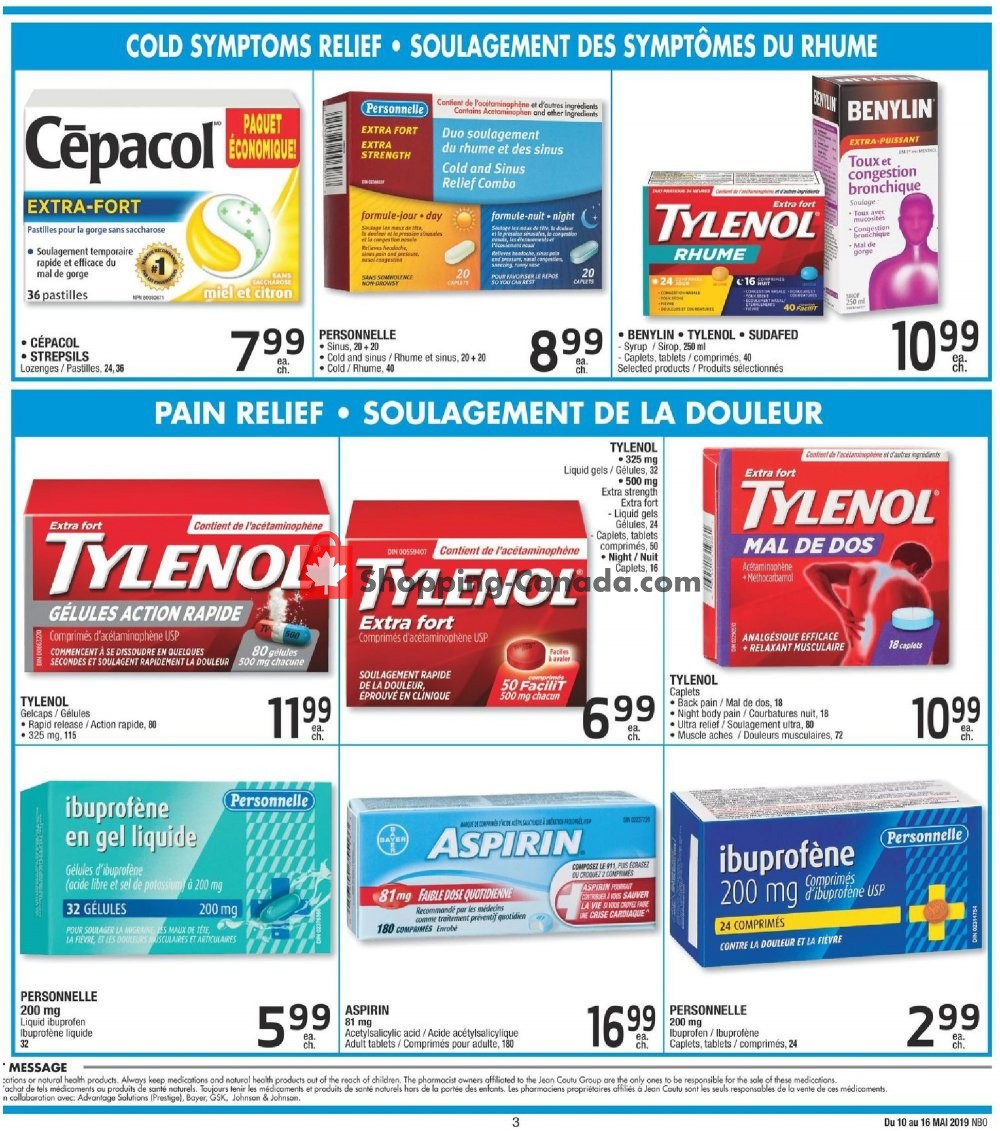 Jean Coutu Pharmacy flyer from Friday May 10, 2019 to Thursday May 16, 2019 - page 3