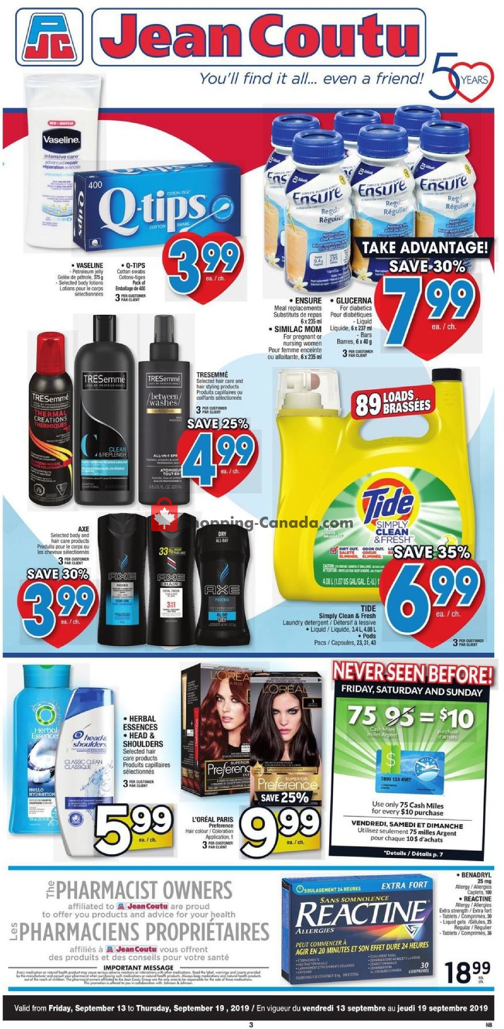 Jean Coutu Pharmacy flyer from Friday September 13, 2019 to Thursday September 19, 2019 - page 2