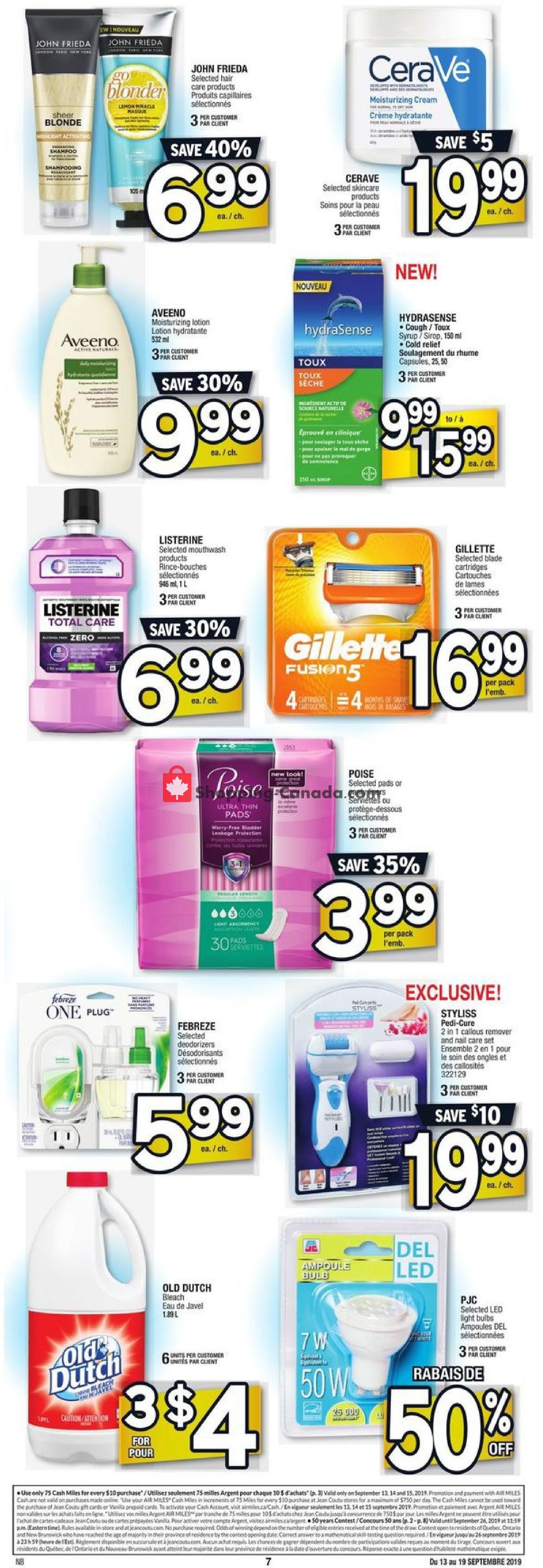 Jean Coutu Pharmacy flyer from Friday September 13, 2019 to Thursday September 19, 2019 - page 6