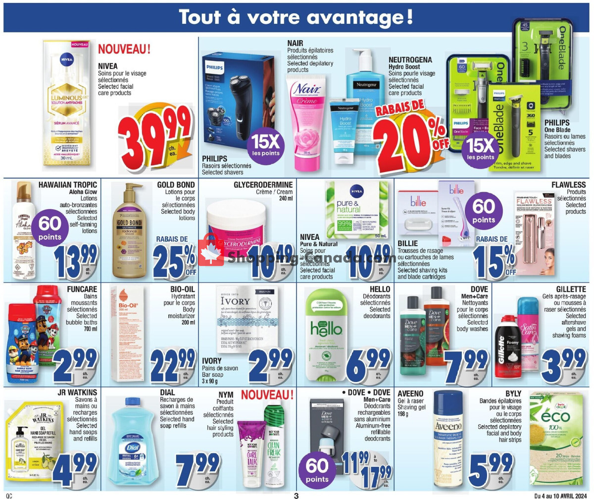 Jean Coutu Pharmacy flyer from Thursday April 4, 2024 to Wednesday April 10, 2024 - page 10