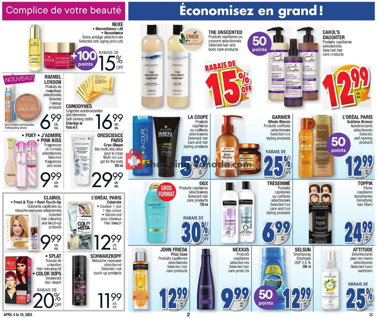 Jean Coutu Pharmacy flyer from Thursday April 4, 2024 to Wednesday April 10, 2024 - page 9