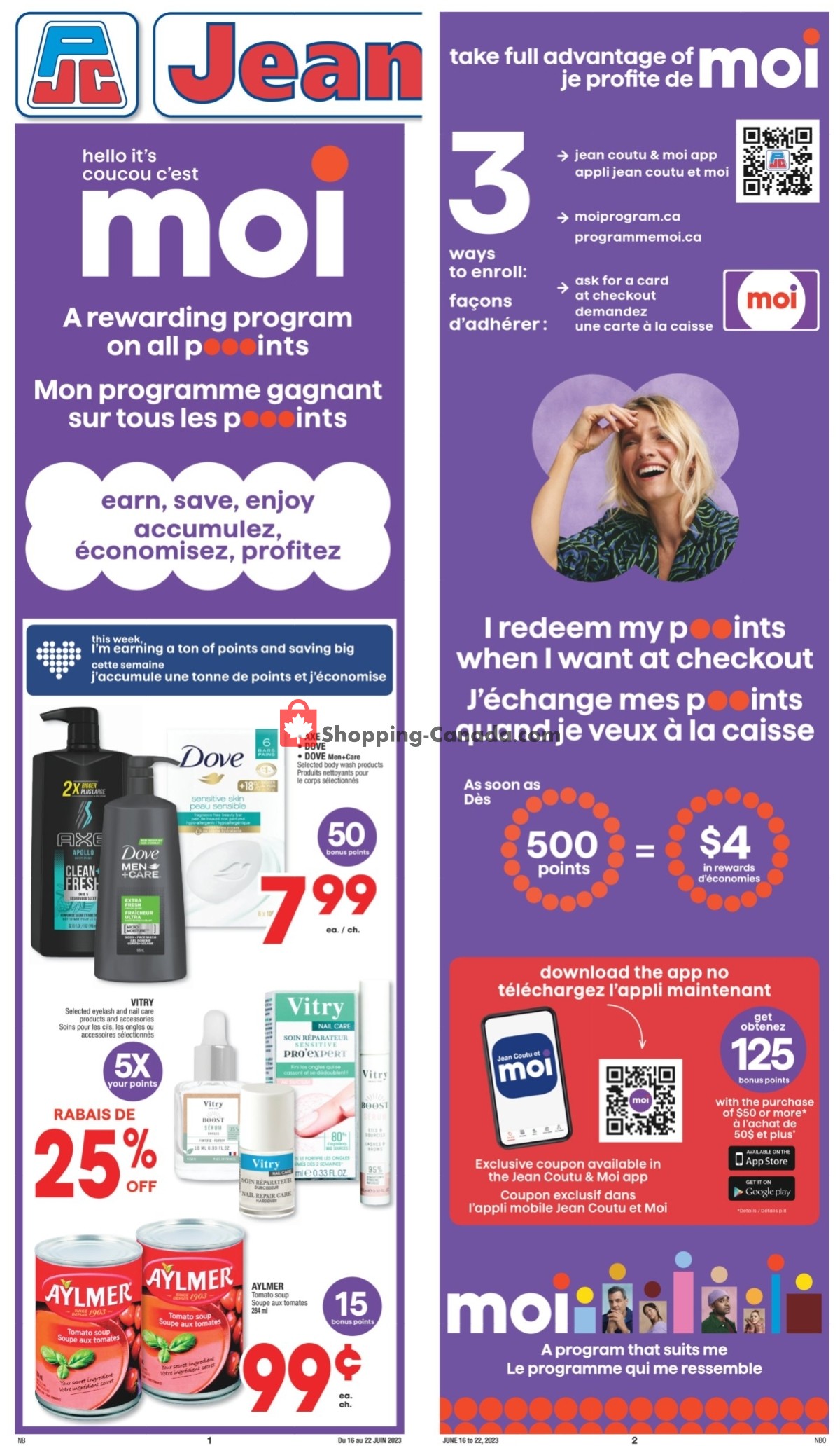 Jean Coutu Pharmacy flyer from Friday June 16, 2023 to Thursday June 22, 2023 - page 1