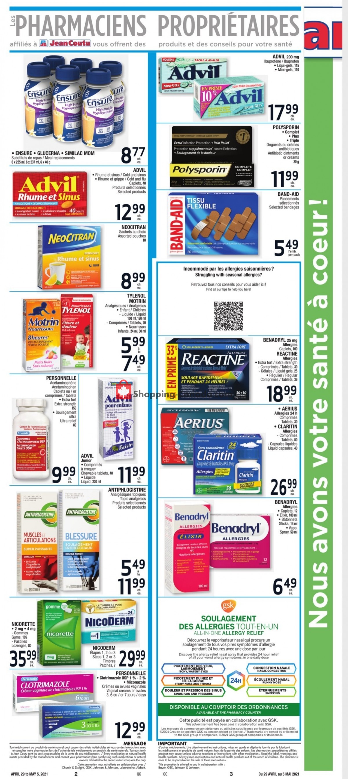 Jean Coutu Pharmacy flyer from Thursday April 29, 2021 to Wednesday May 5, 2021 - page 3