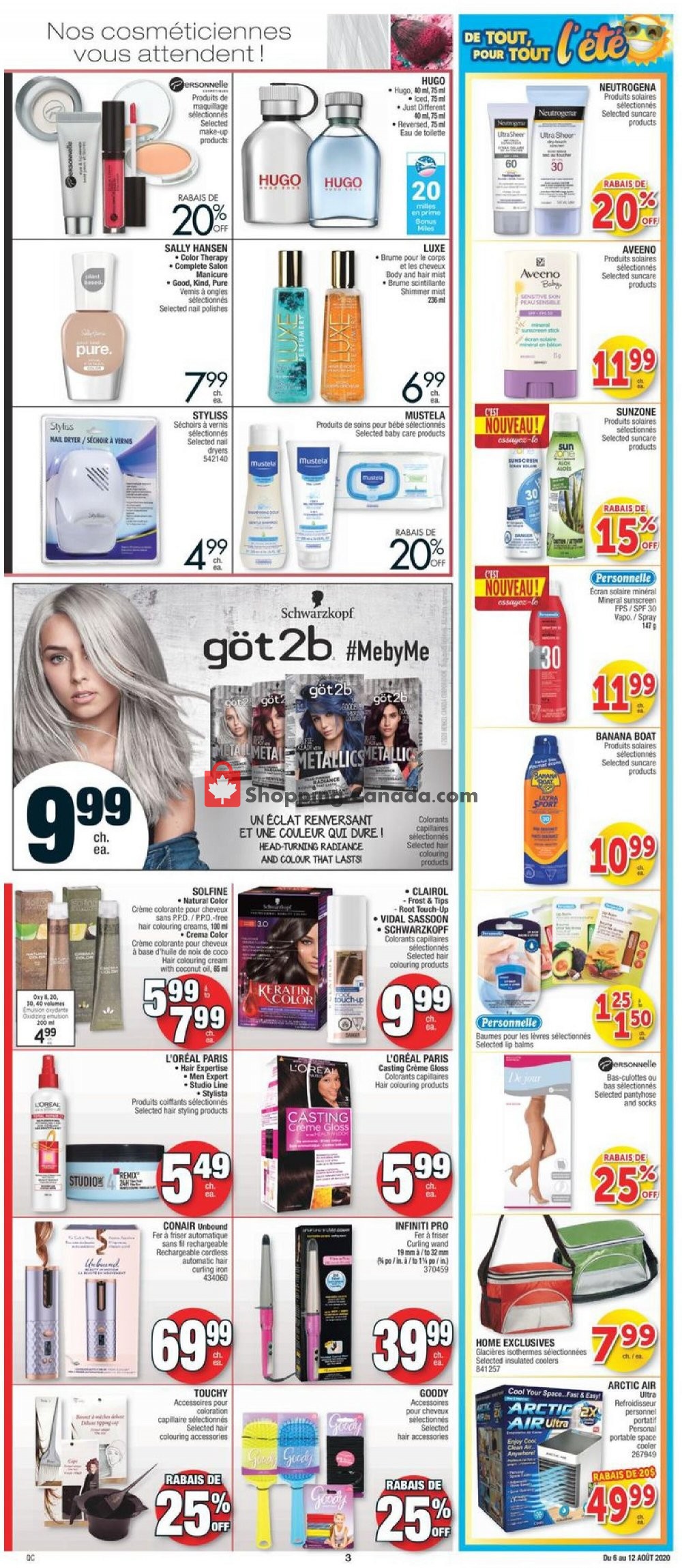 Jean Coutu Pharmacy flyer from Thursday August 6, 2020 to Wednesday August 12, 2020 - page 3