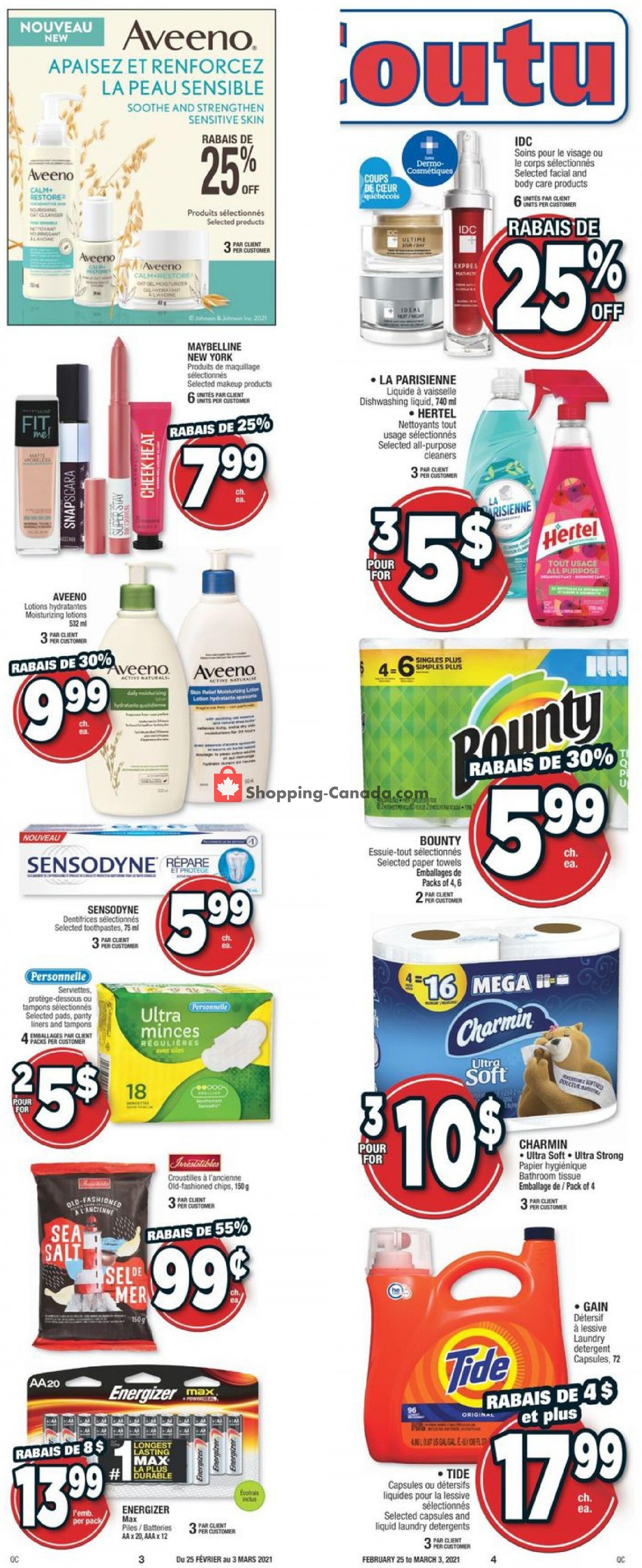 Jean Coutu Pharmacy flyer from Thursday February 25, 2021 to Wednesday March 3, 2021 - page 2