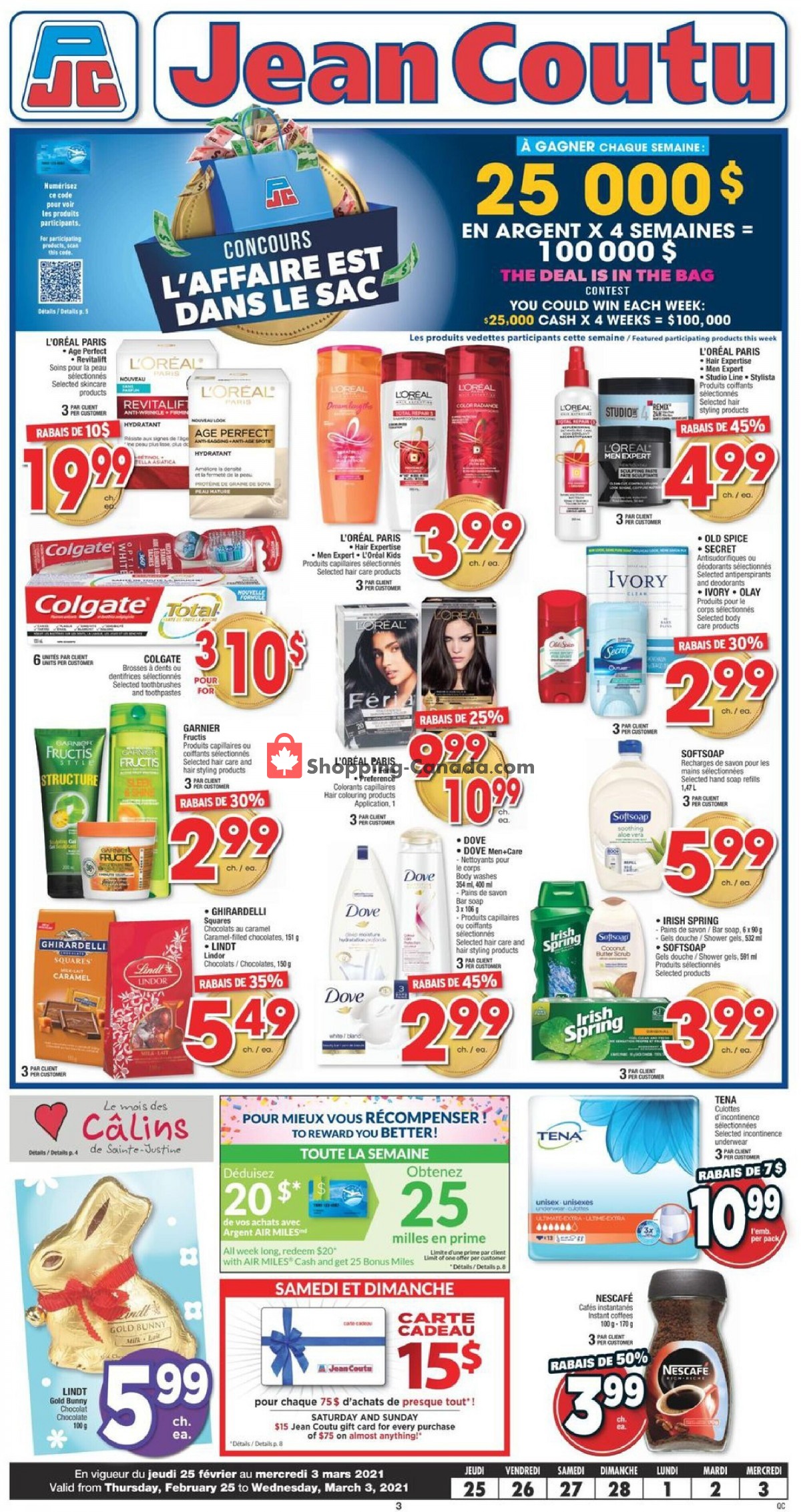 Jean Coutu Pharmacy flyer from Thursday February 25, 2021 to Wednesday March 3, 2021 - page 3