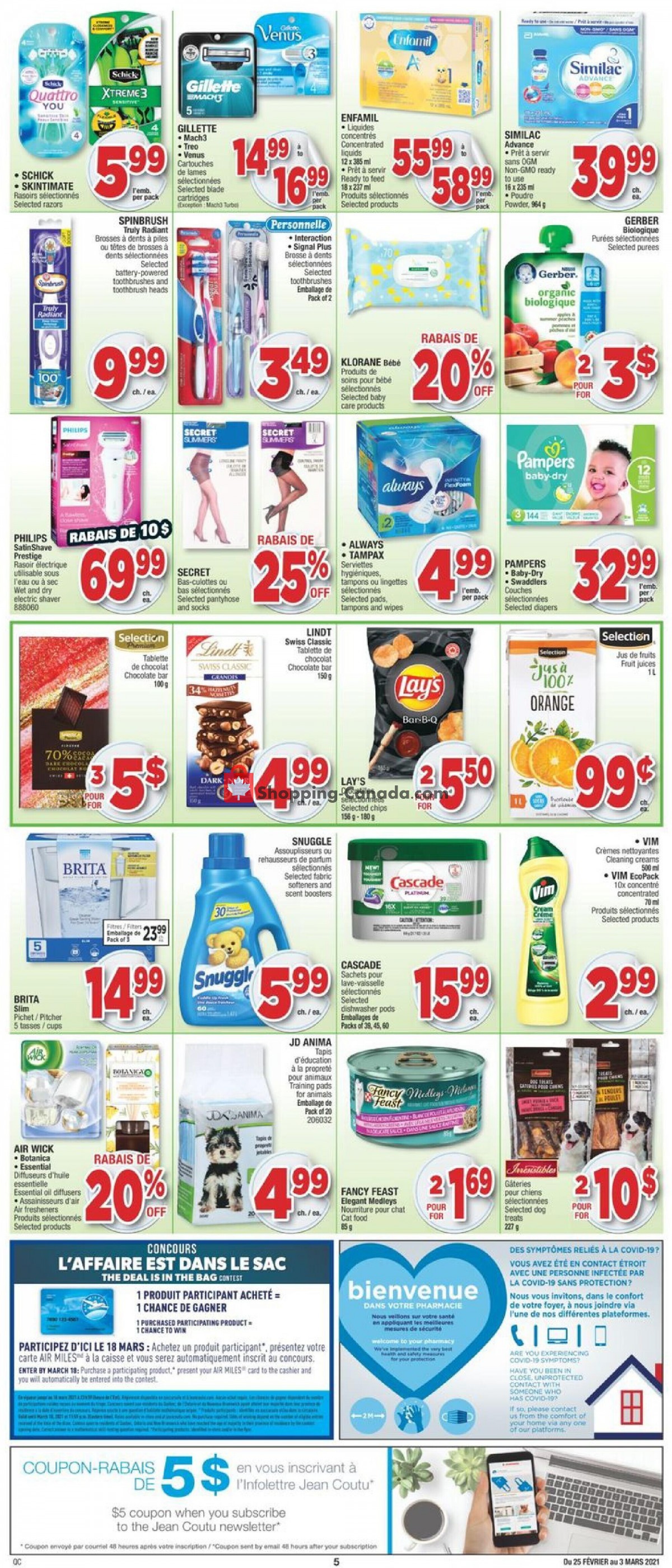 Jean Coutu Pharmacy flyer from Thursday February 25, 2021 to Wednesday March 3, 2021 - page 5
