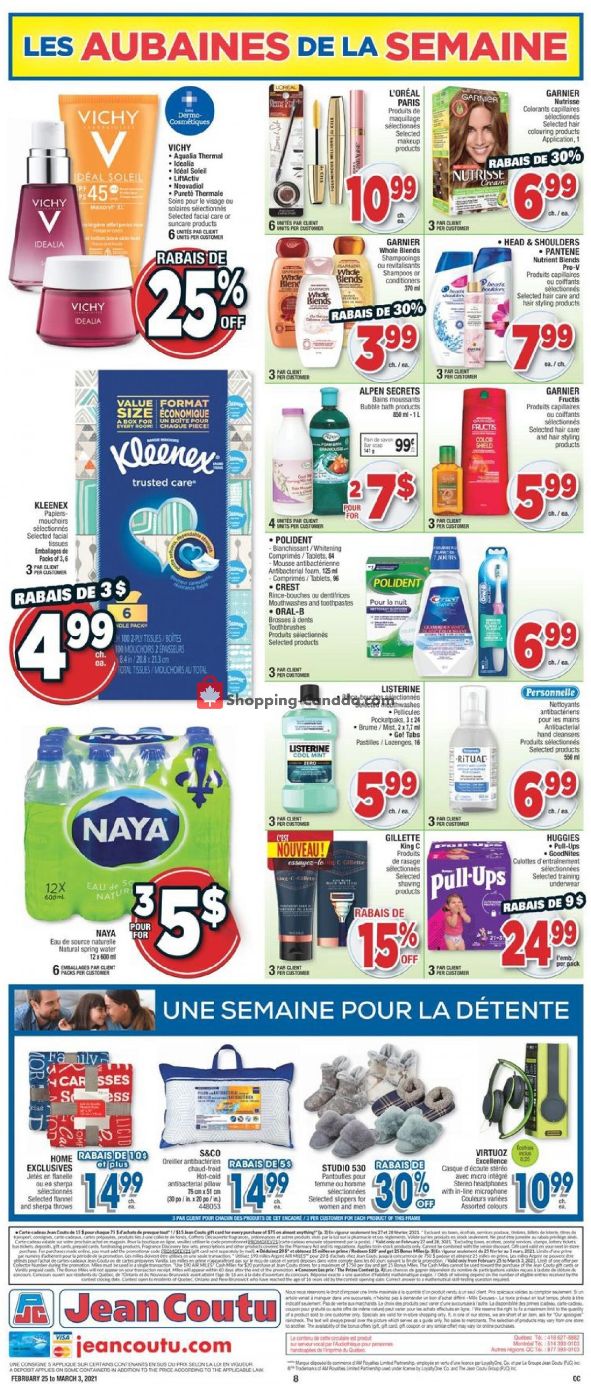 Jean Coutu Pharmacy flyer from Thursday February 25, 2021 to Wednesday March 3, 2021 - page 8