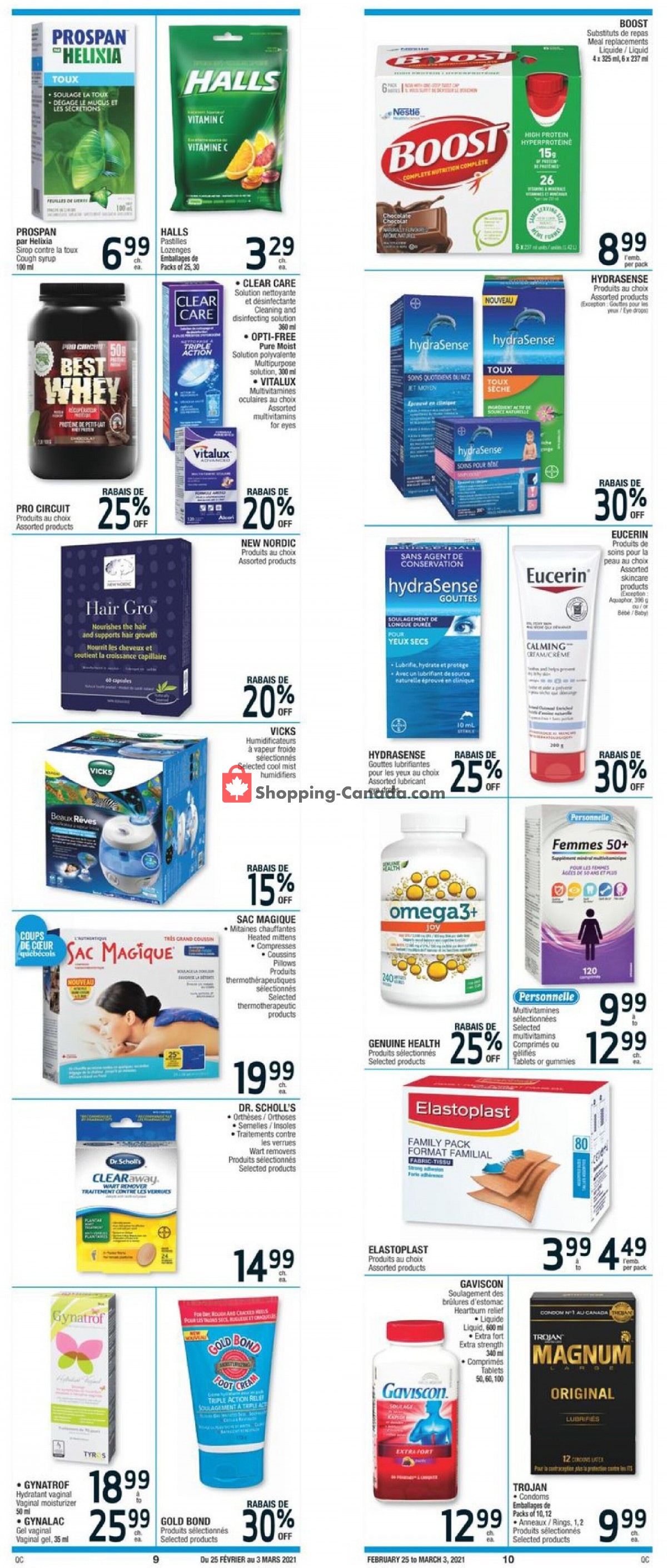 Jean Coutu Pharmacy flyer from Thursday February 25, 2021 to Wednesday March 3, 2021 - page 9