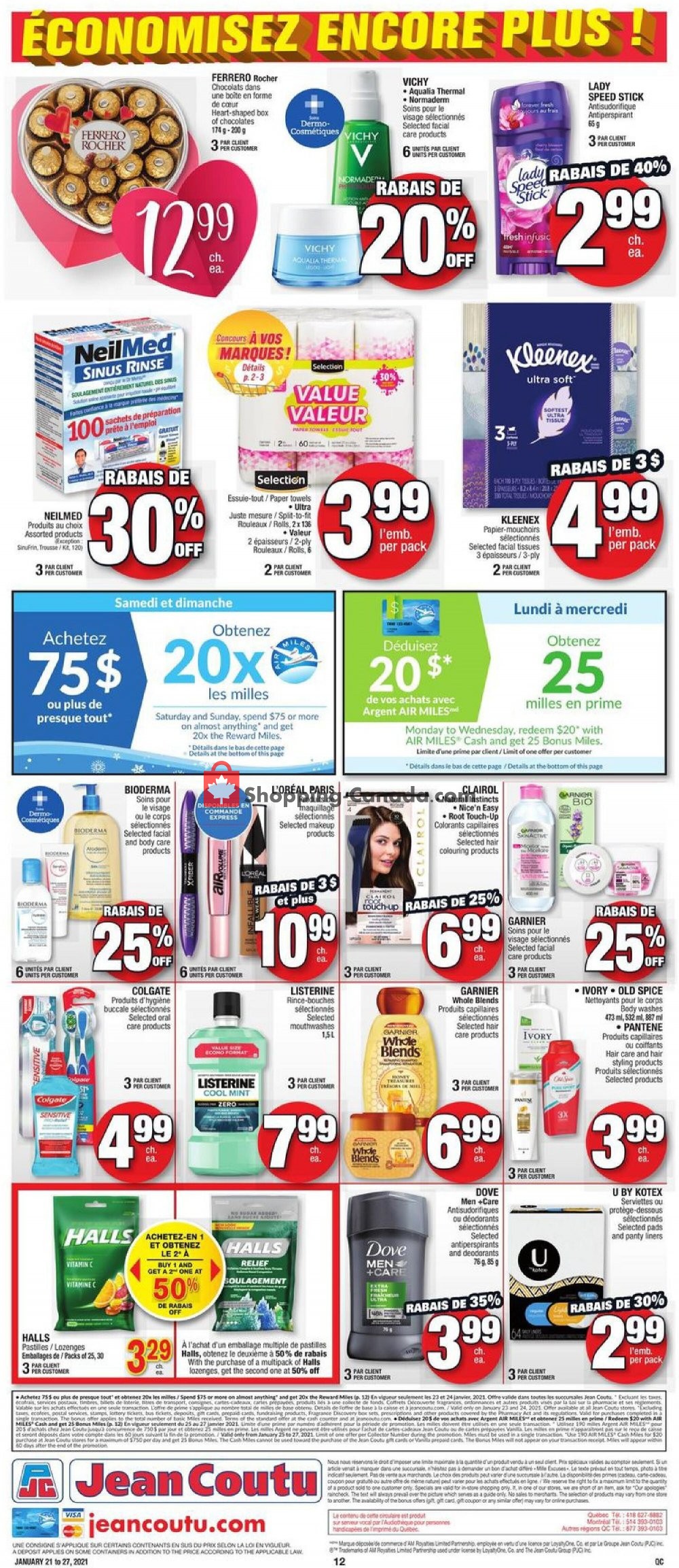 Jean Coutu Pharmacy flyer from Thursday January 21, 2021 to Wednesday January 27, 2021 - page 9