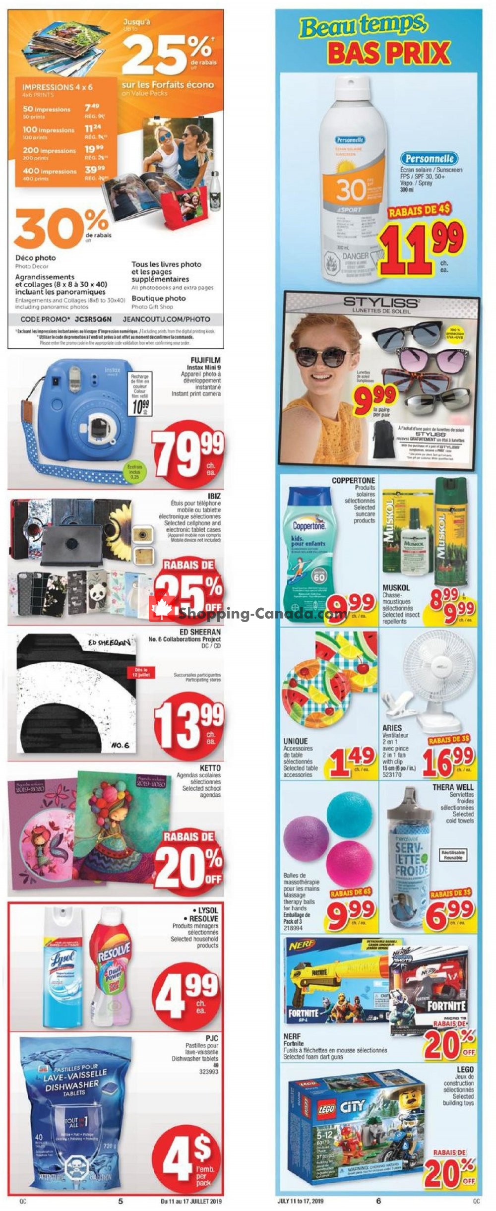 Jean Coutu Pharmacy flyer from Thursday July 11, 2019 to Wednesday July 17, 2019 - page 5