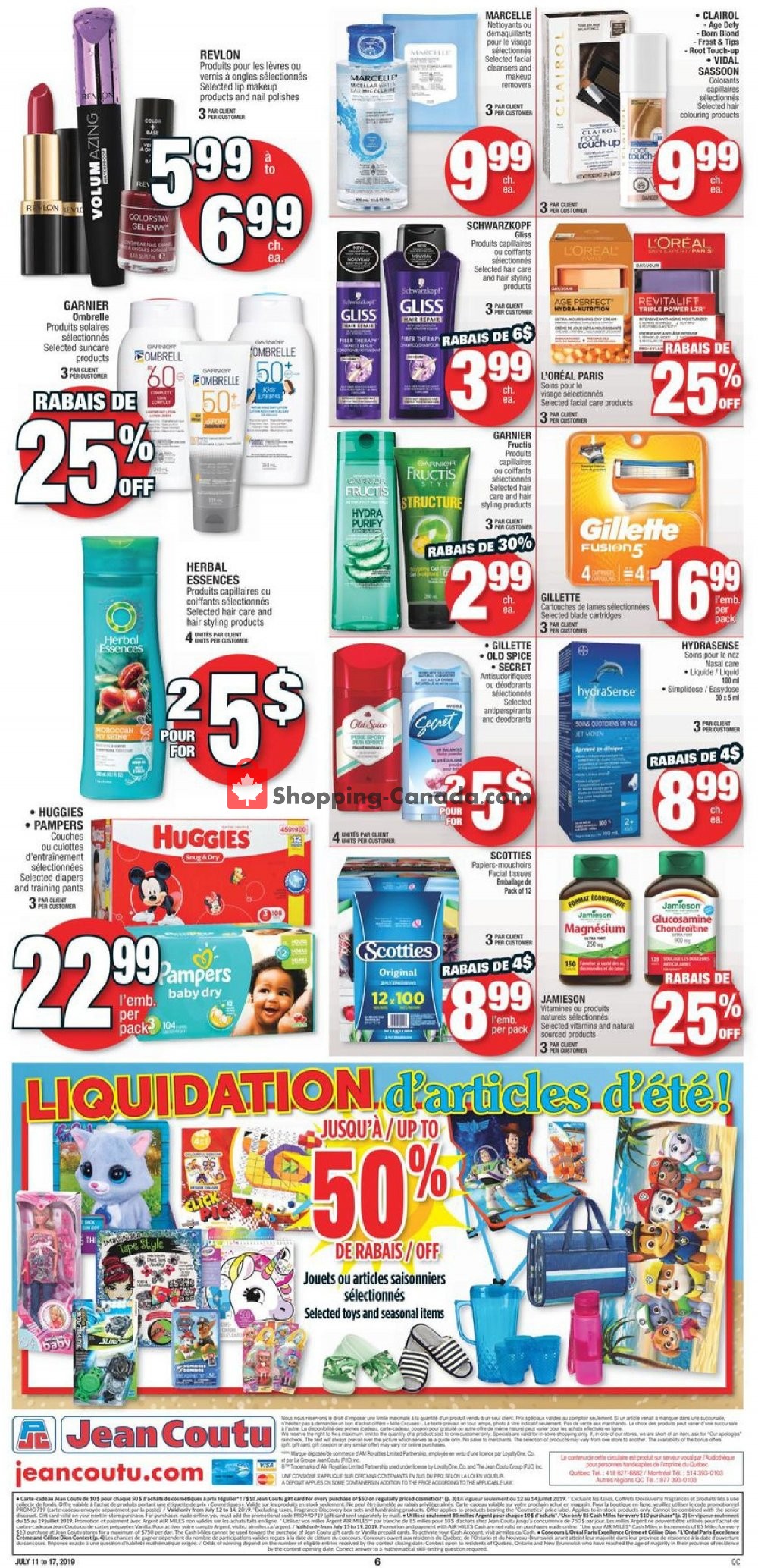 Jean Coutu Pharmacy flyer from Thursday July 11, 2019 to Wednesday July 17, 2019 - page 6