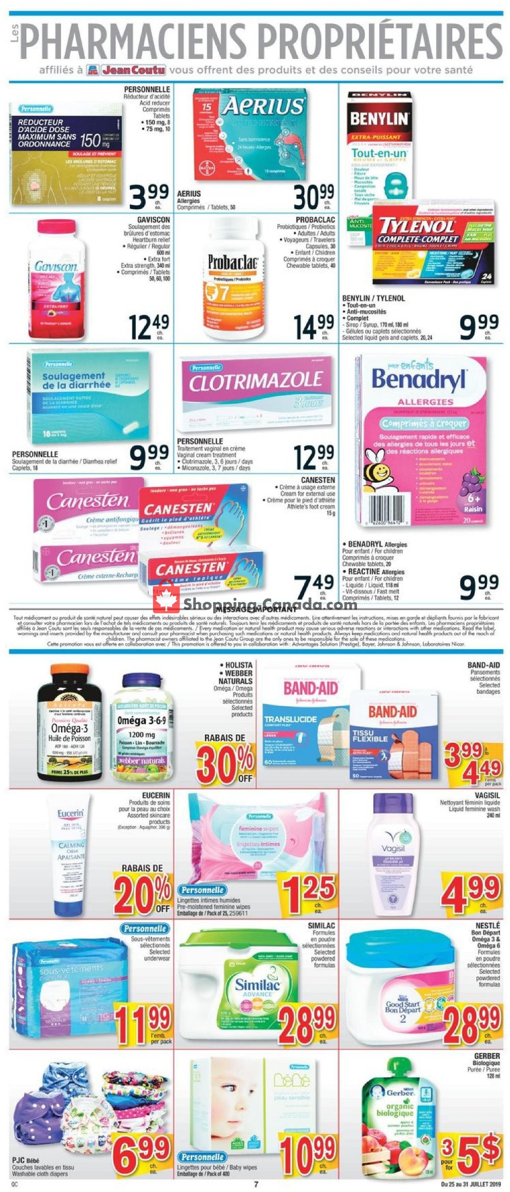 Jean Coutu Pharmacy flyer from Thursday July 25, 2019 to Wednesday July 31, 2019 - page 6