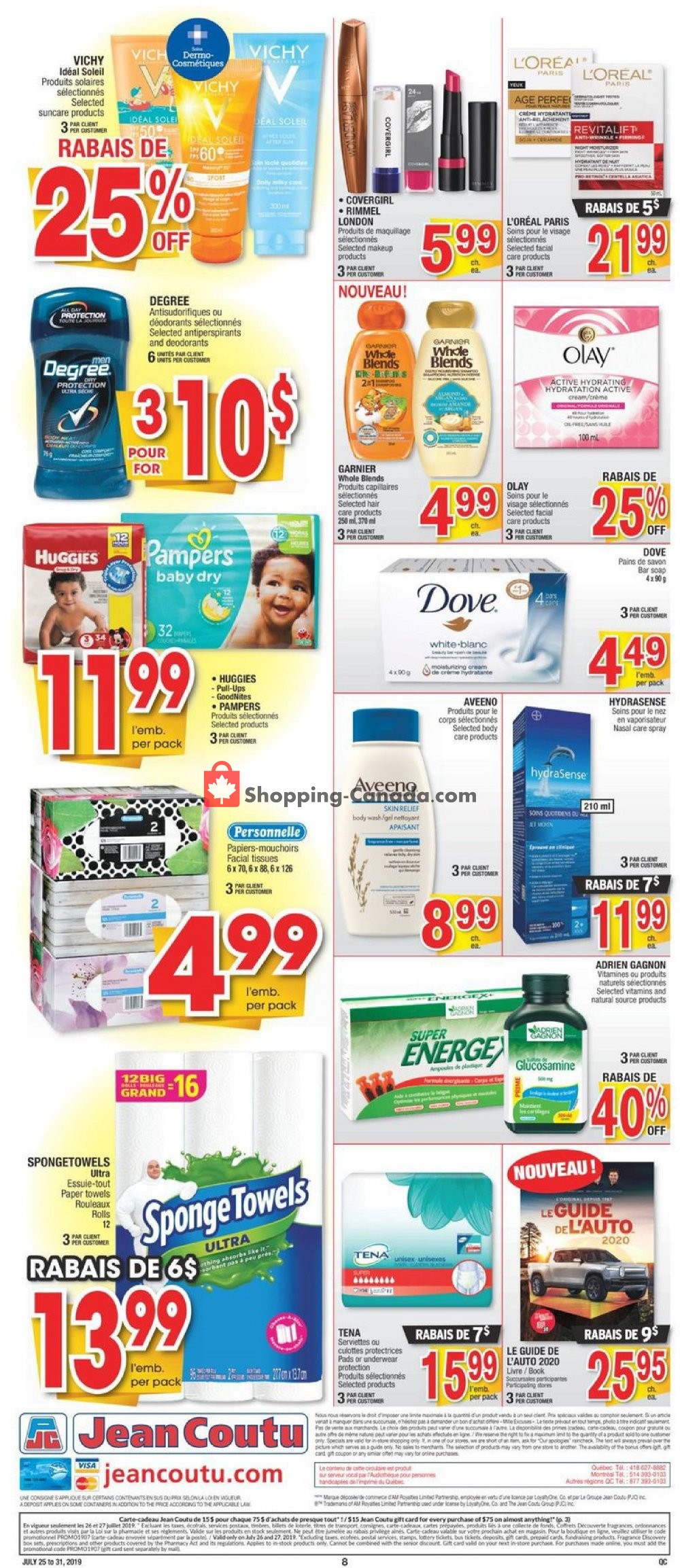Jean Coutu Pharmacy flyer from Thursday July 25, 2019 to Wednesday July 31, 2019 - page 7
