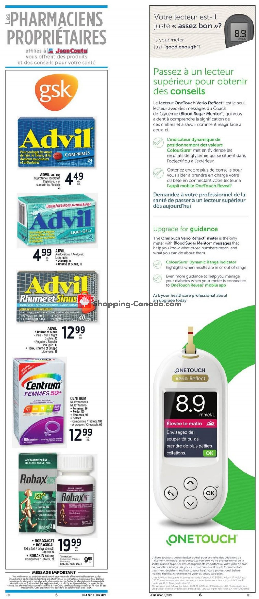 Jean Coutu Pharmacy flyer from Thursday June 4, 2020 to Wednesday June 10, 2020 - page 4