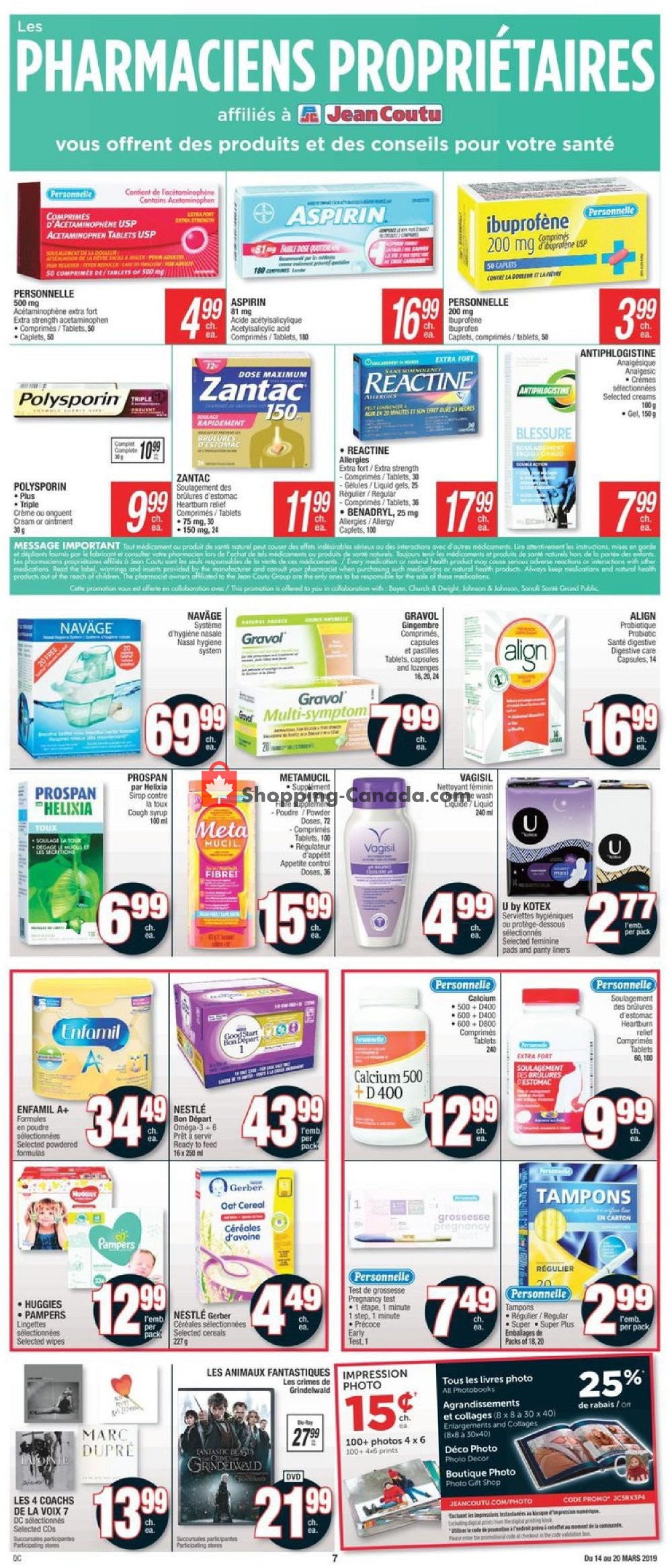 Jean Coutu Pharmacy flyer from Thursday March 14, 2019 to Wednesday March 20, 2019 - page 5
