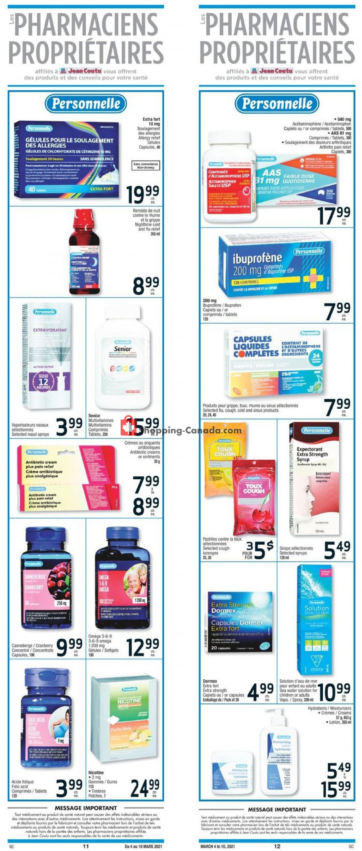 Jean Coutu Pharmacy flyer from Thursday March 4, 2021 to Wednesday March 10, 2021 - page 9
