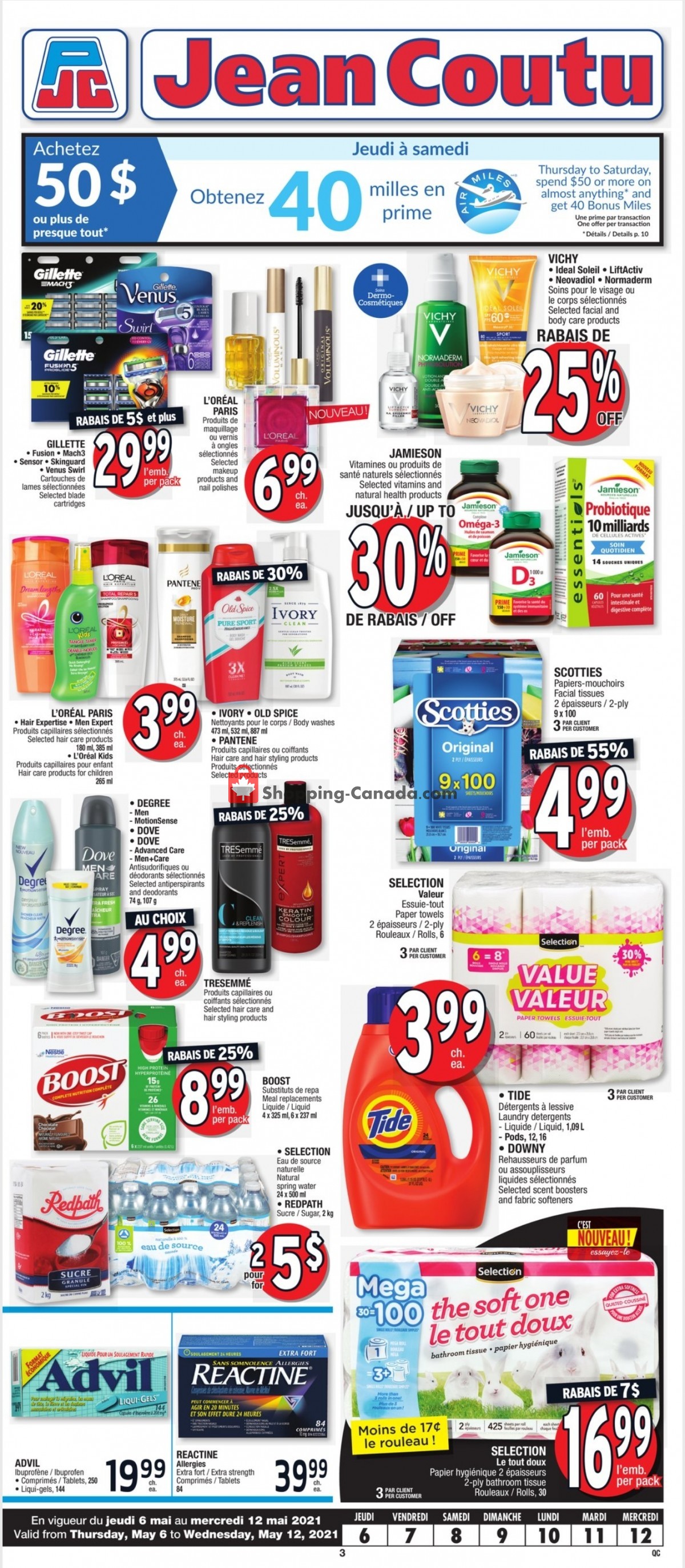 Jean Coutu Pharmacy flyer from Thursday May 6, 2021 to Wednesday May 12, 2021 - page 1