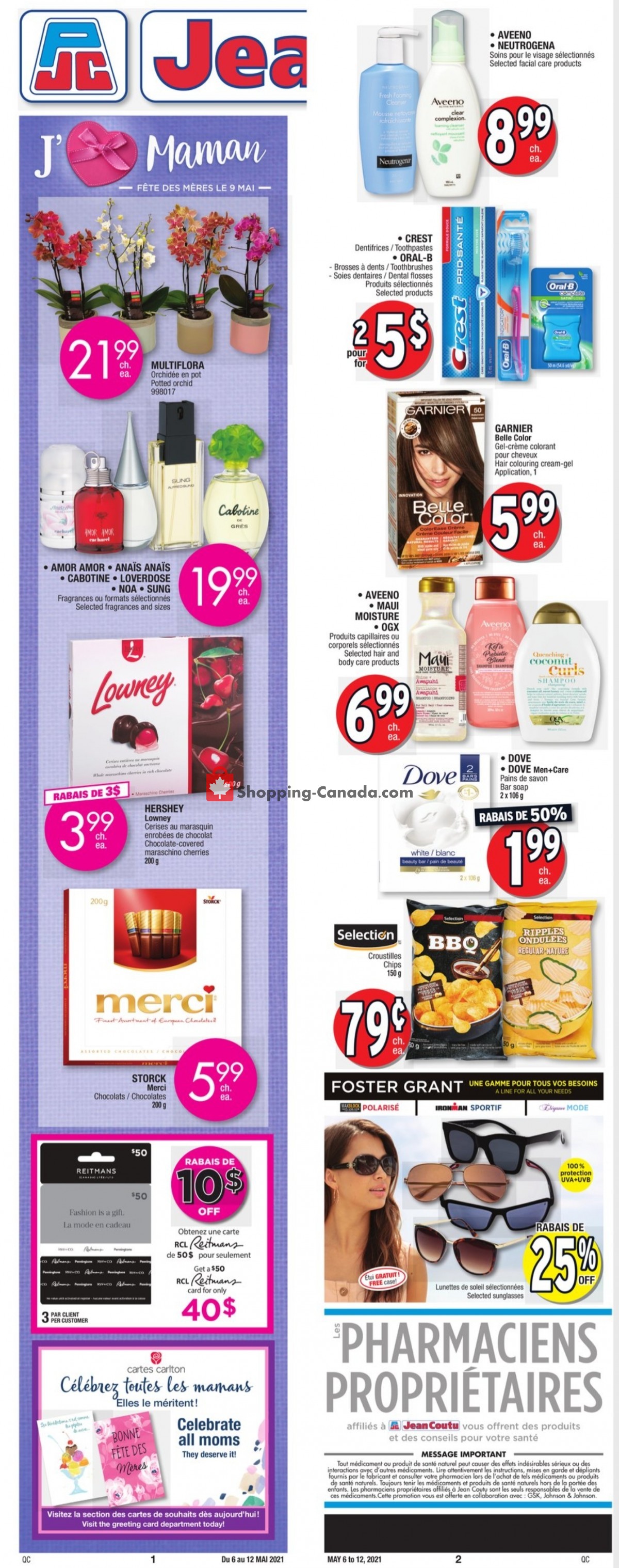 Jean Coutu Pharmacy flyer from Thursday May 6, 2021 to Wednesday May 12, 2021 - page 2