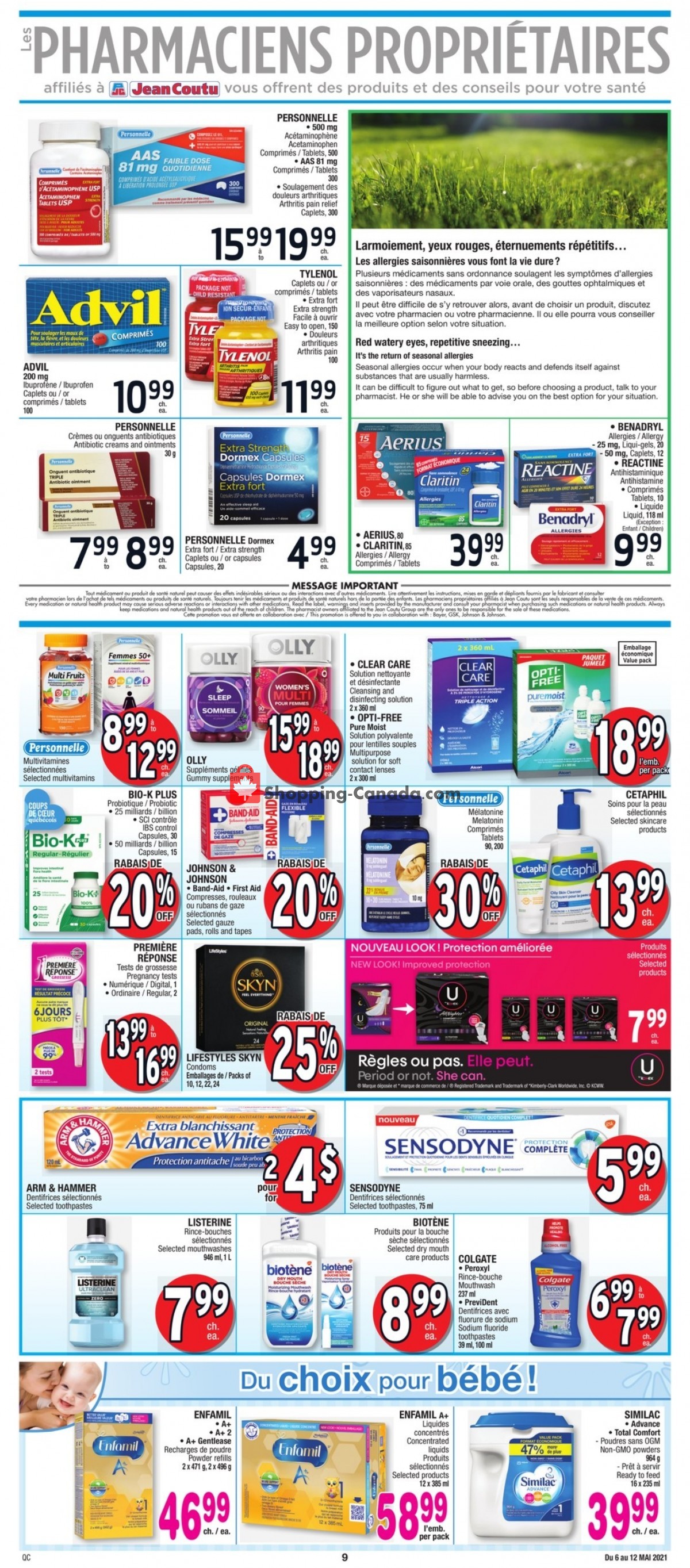 Jean Coutu Pharmacy flyer from Thursday May 6, 2021 to Wednesday May 12, 2021 - page 8