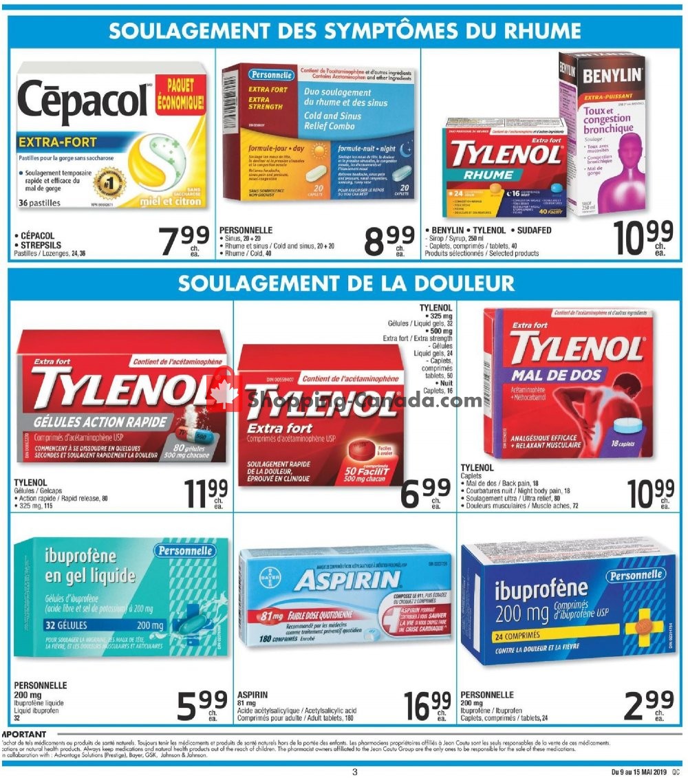 Jean Coutu Pharmacy flyer from Thursday May 9, 2019 to Wednesday May 15, 2019 - page 3