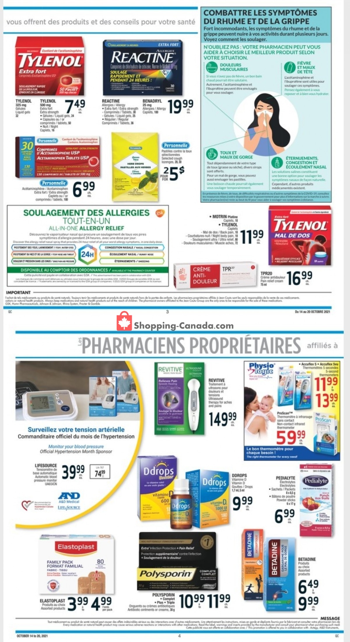 Jean Coutu Pharmacy flyer from Thursday October 14, 2021 to Wednesday October 20, 2021 - page 2