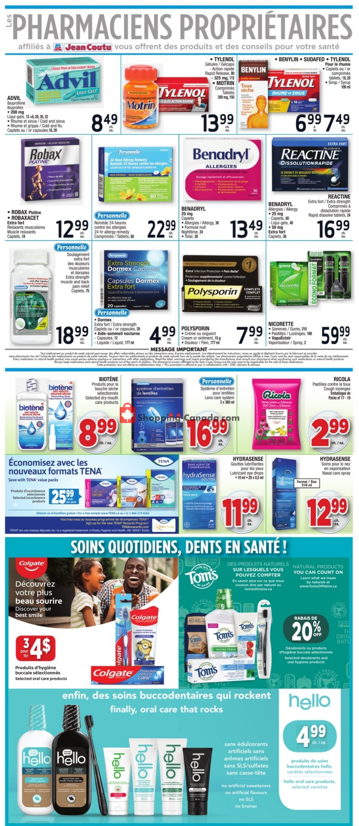 Jean Coutu Pharmacy flyer from Thursday September 9, 2021 to Wednesday September 15, 2021 - page 6