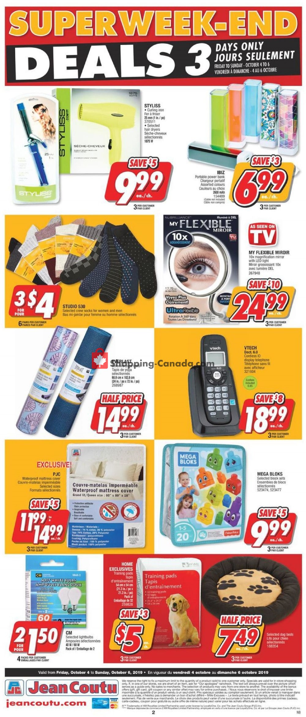 Jean Coutu Pharmacy flyer from Friday October 4, 2019 to Sunday October 6, 2019 - page 2